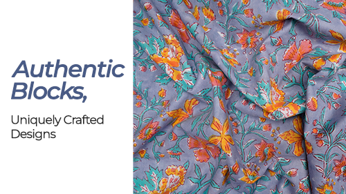 Hand Block Printed Fabrics banner image