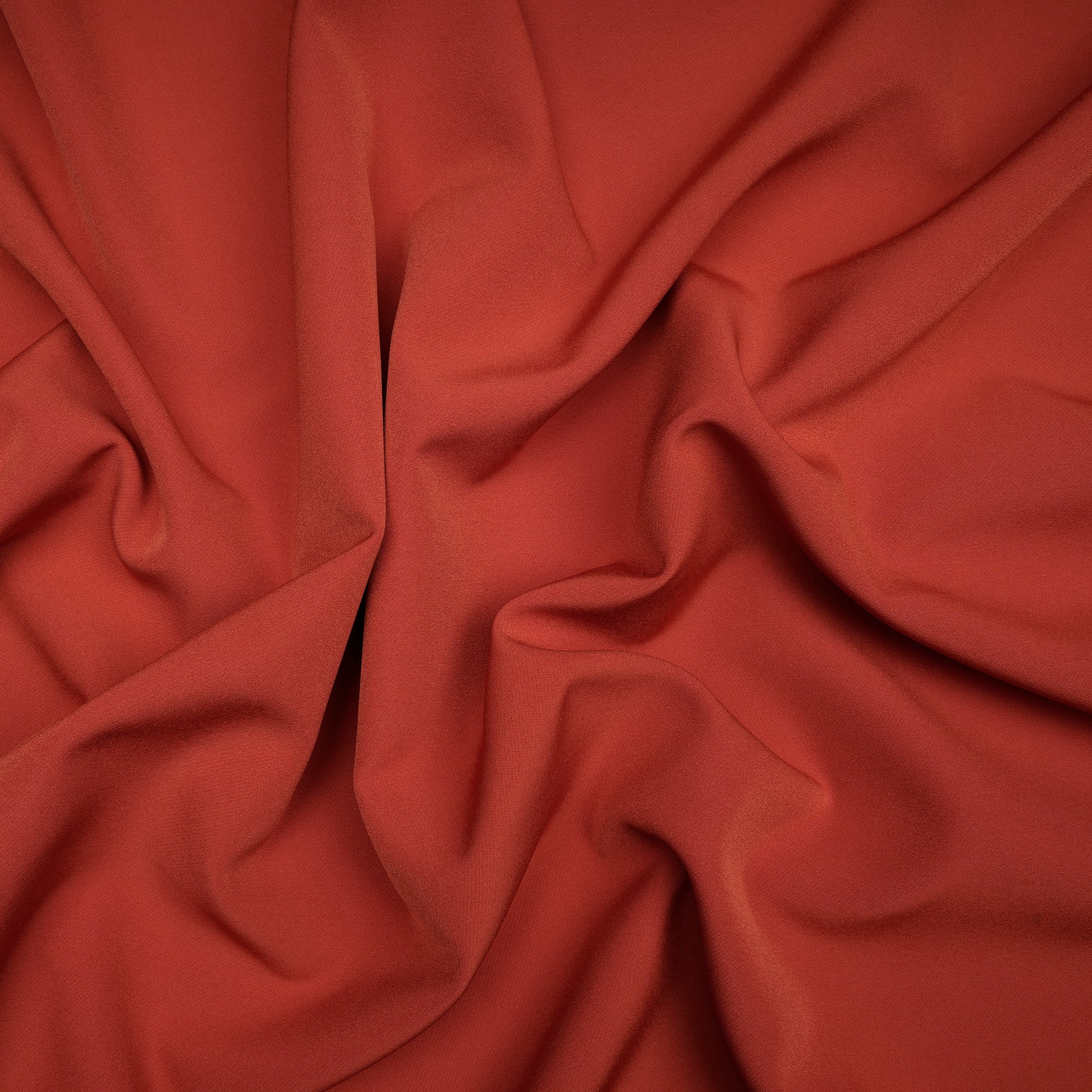 Red Clay Solid Dyed Imported Banana Crepe Fabric (60" Width)