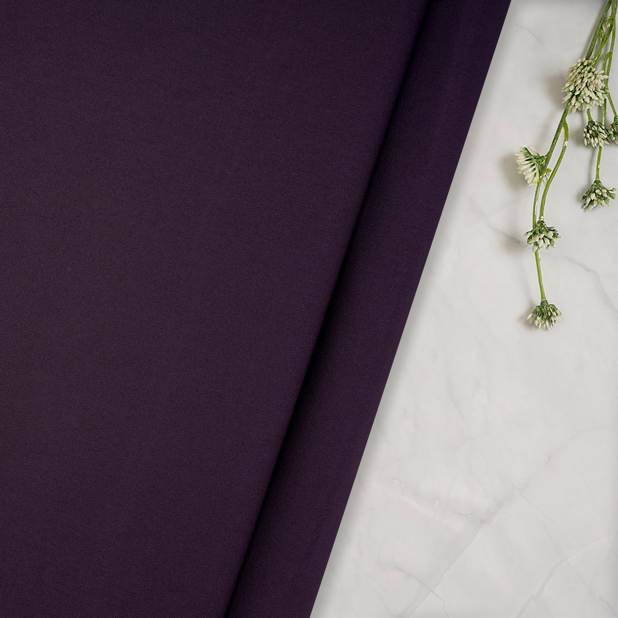 Washed Plum Purple Linen Fabric by the Metre