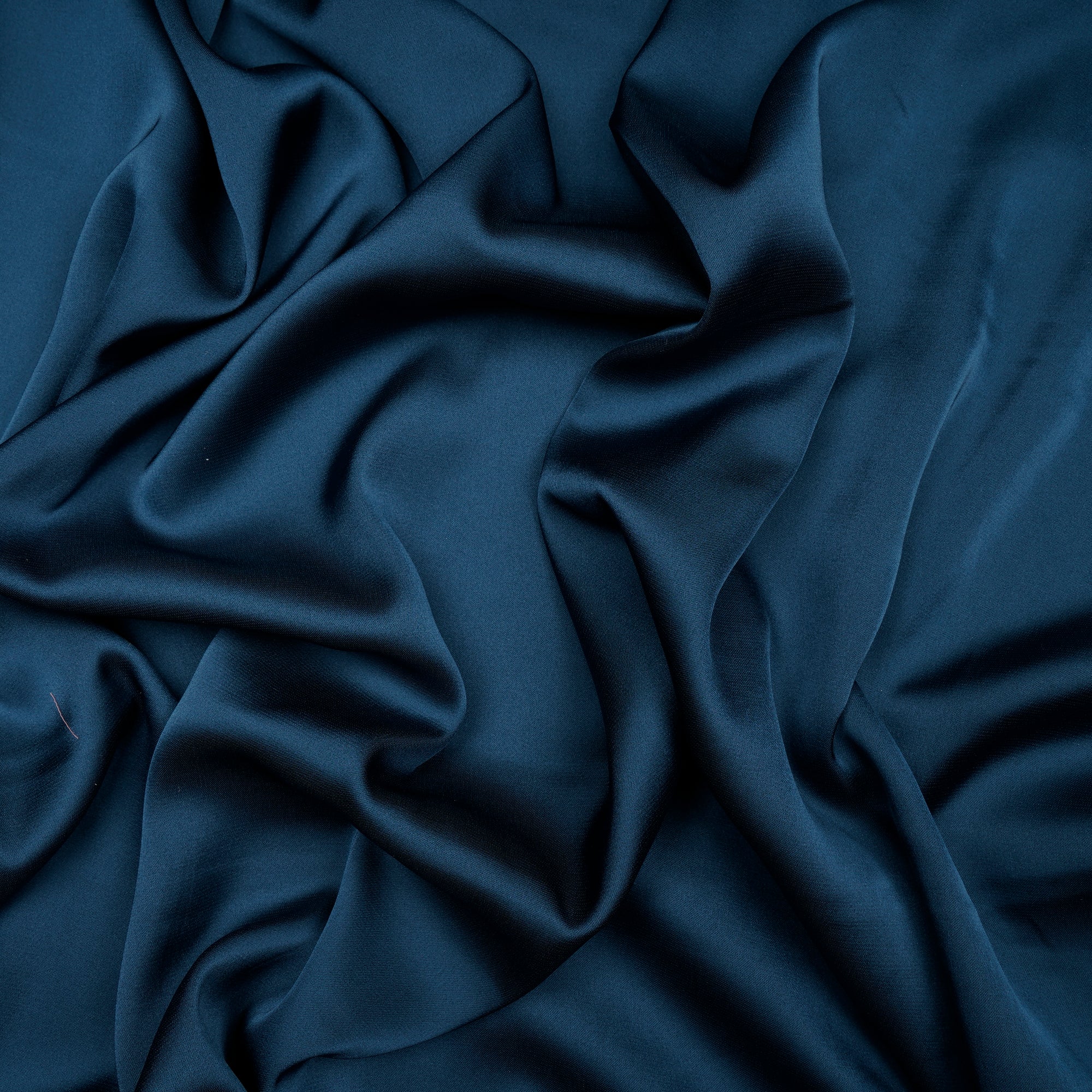 Blue Coral Solid Dyed Imported Armani Satin Fabric (60" Width)