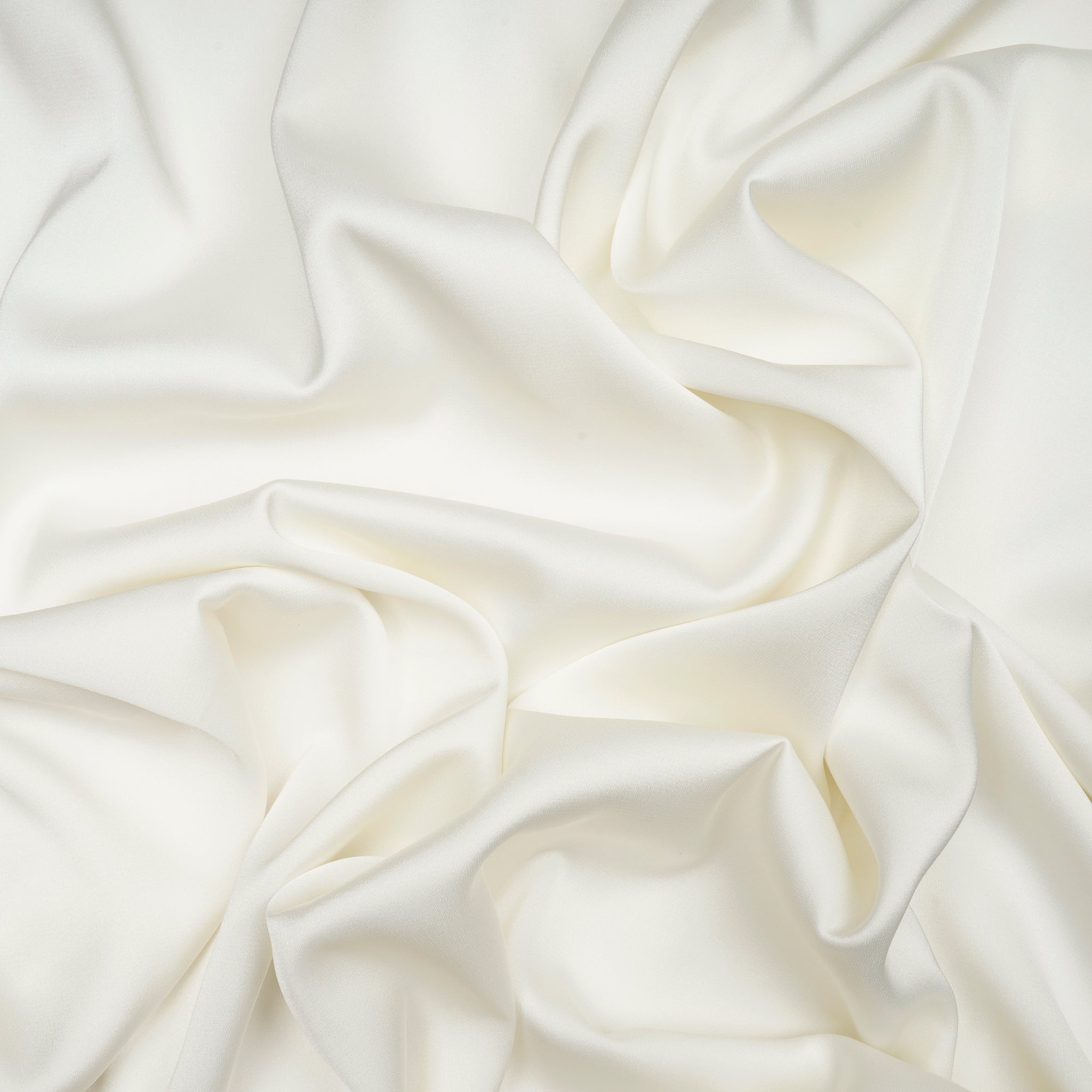 White Solid Dyed Imported Armani Satin Fabric (60" Width)