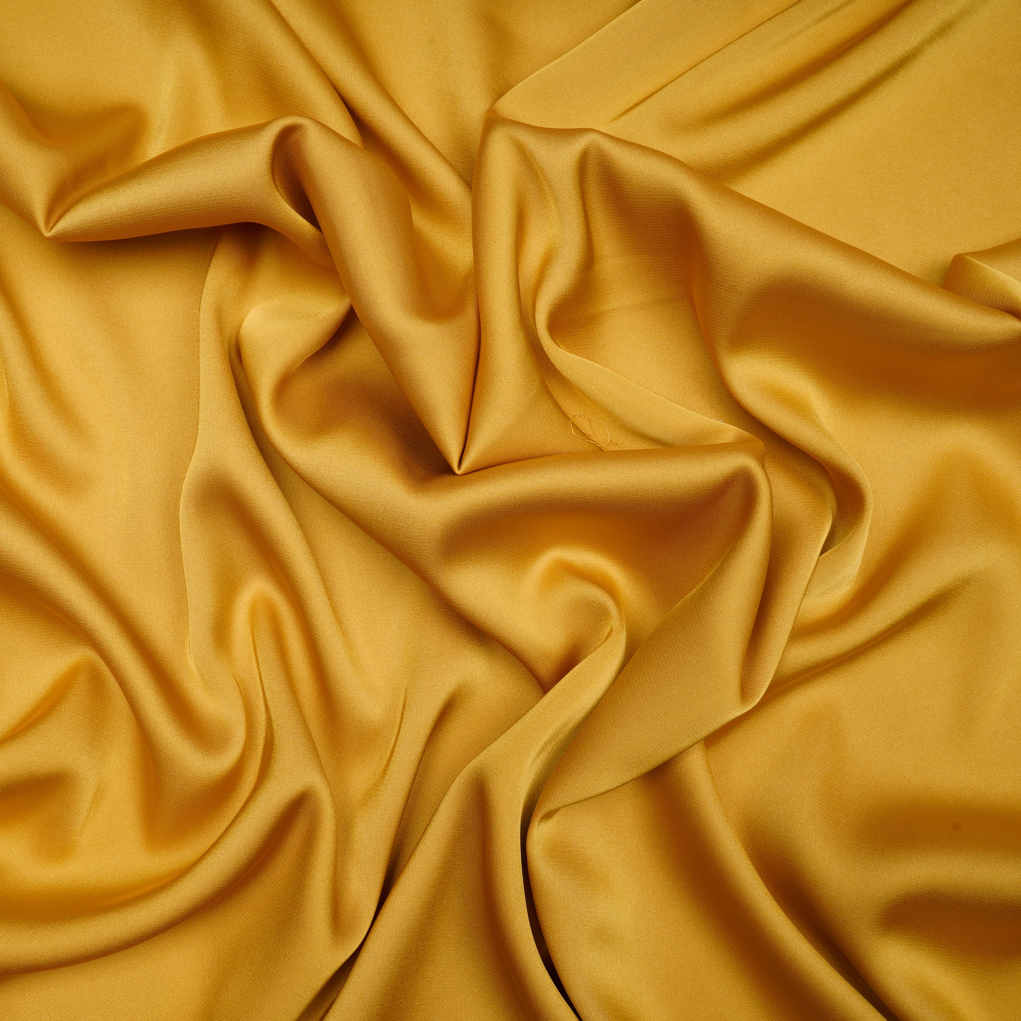 Mustard Solid Dyed Imported Armani Satin Fabric (60" Width)