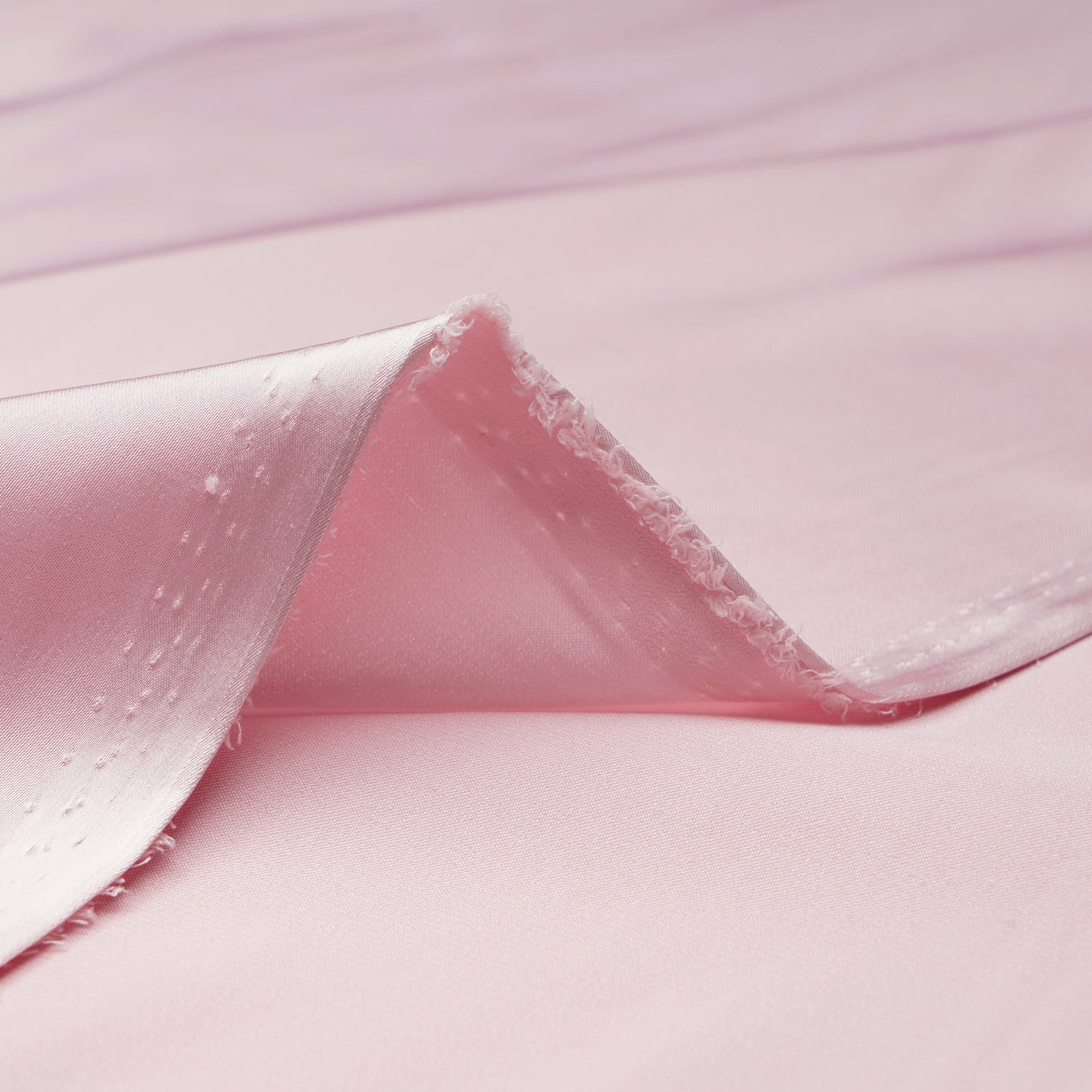 Barely Pink Solid Dyed Imported Armani Satin Fabric (60" Width)