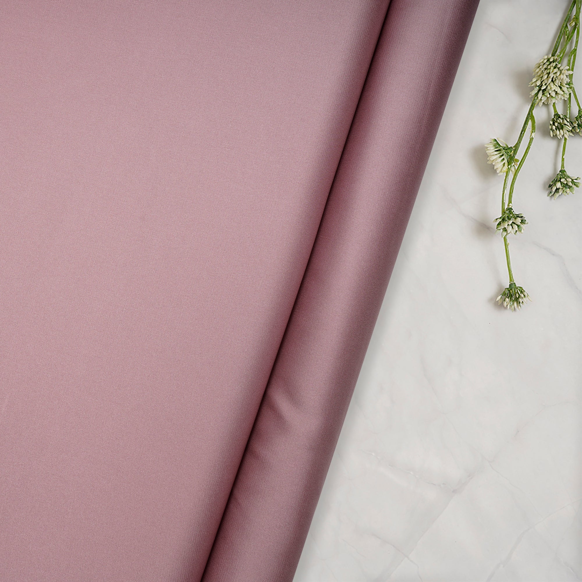 Woodrose Solid Dyed Imported Armani Satin Fabric (60" Width)