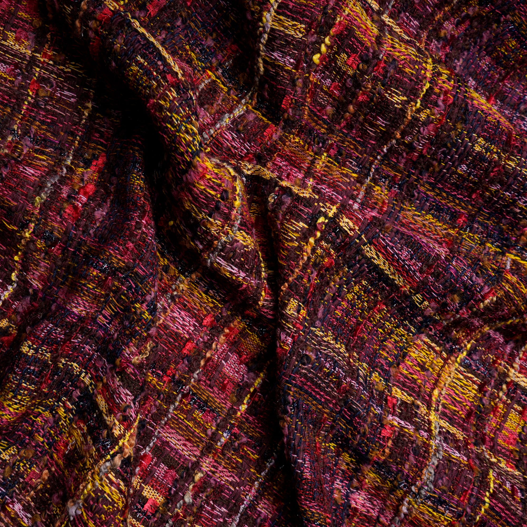 Multi Color Premium Shimmer Imported Tweed Fabric (60" Width)