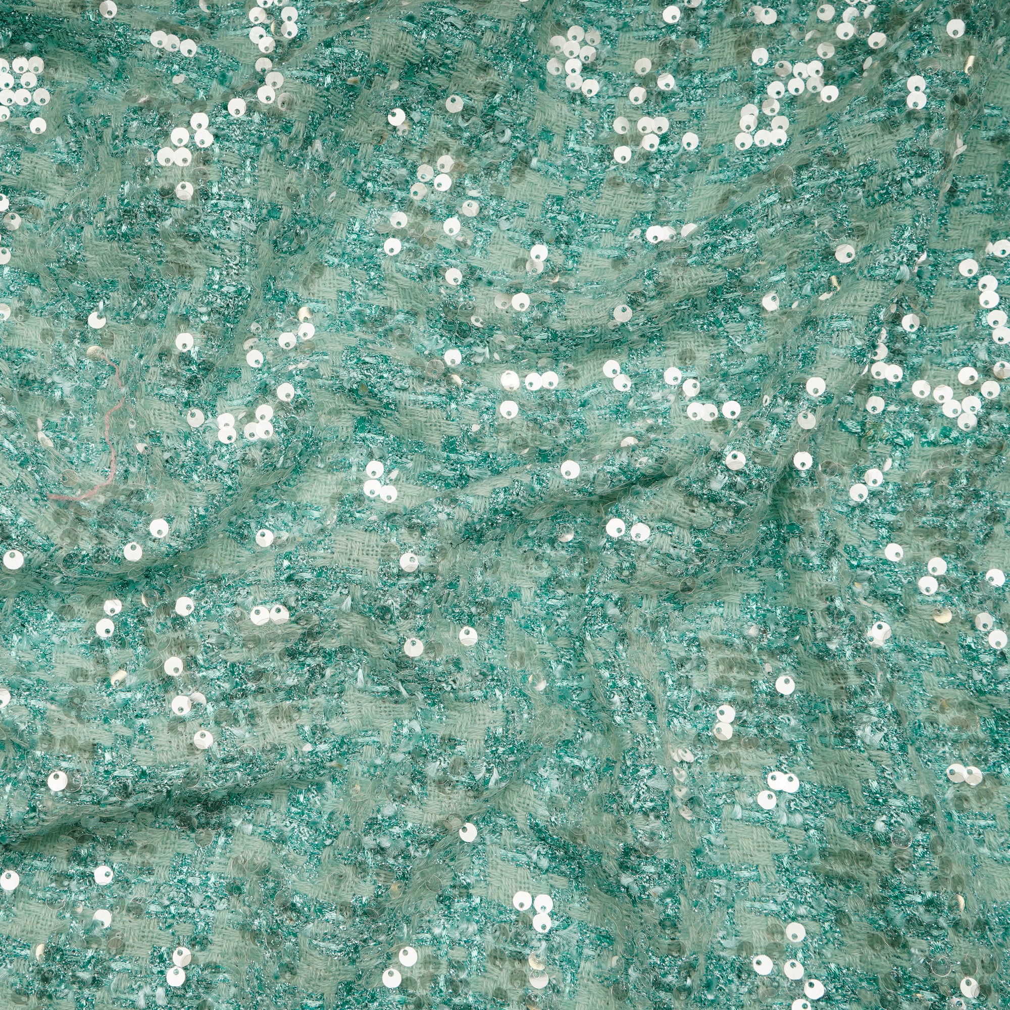 Brook Green Premium Shimmer Metallic Tweed Fabric (60" Width)