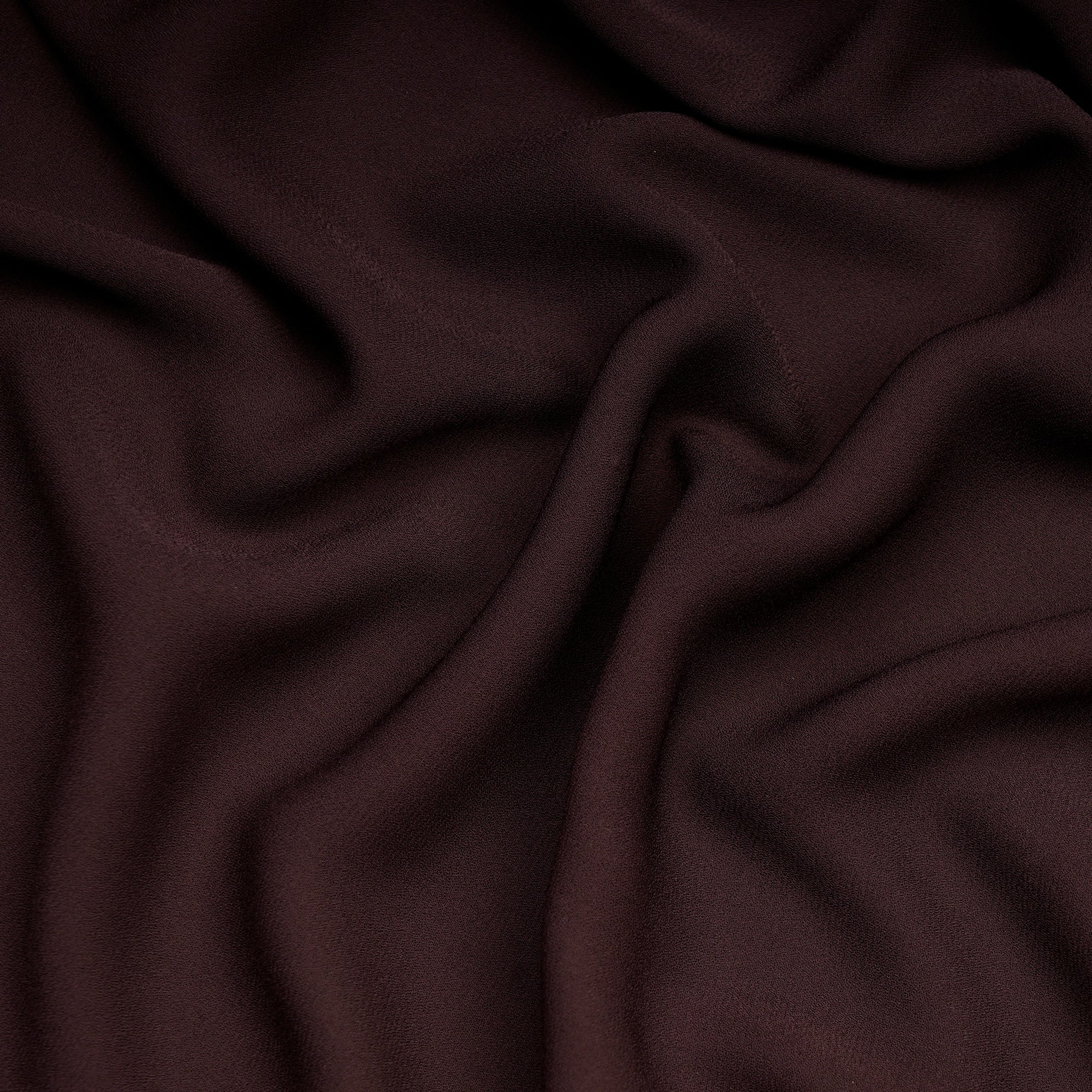 French Roast Solid Dyed Imported Royal Georgette Fabric (60" Width)