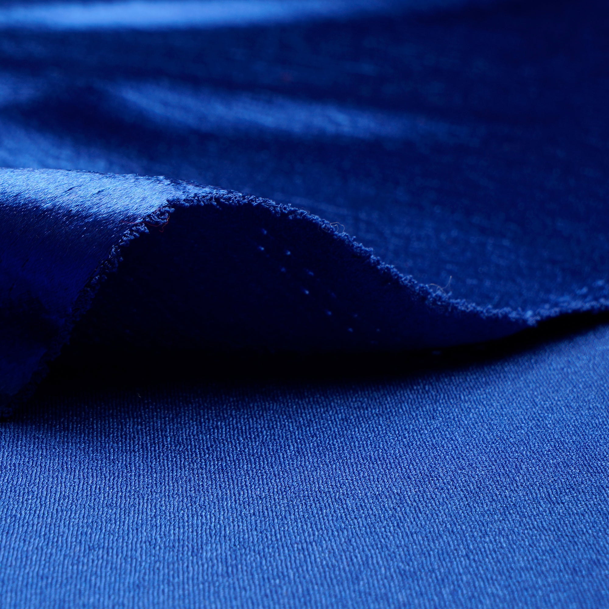 Lapis Blue Solid Dyed Imported Lido Satin Fabric (60" Width)