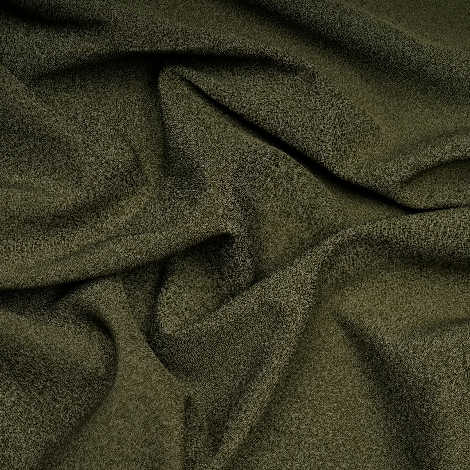 Lvy Green Solid Dyed Imported Moss Crepe Fabric (60" Width)