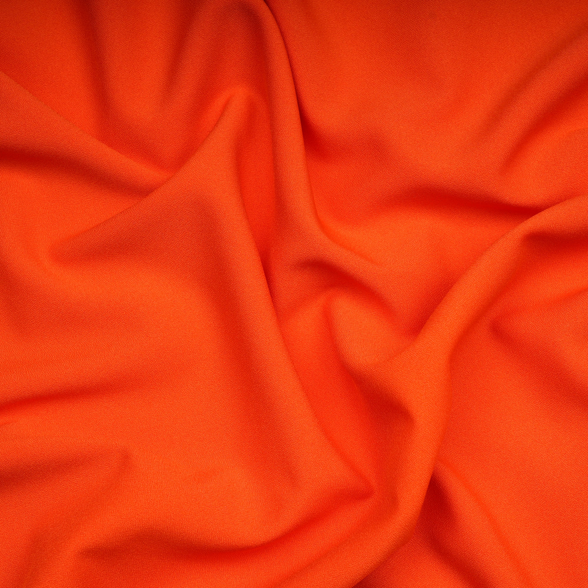 Orange Solid Dyed Imported Moss Crepe Fabric (60" Width)