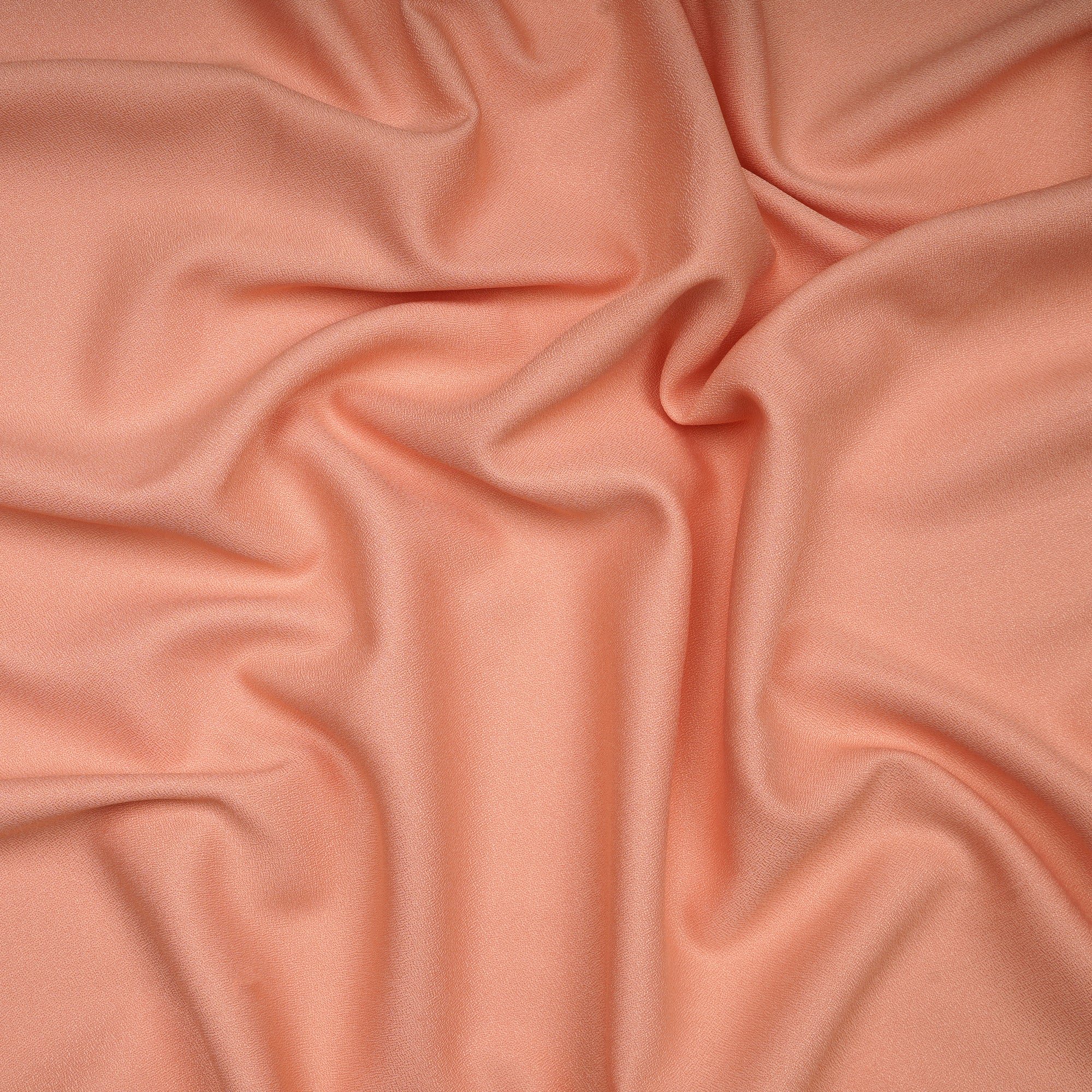 Peach Nectar Solid Dyed Imported Moss Crepe Fabric (60" Width)