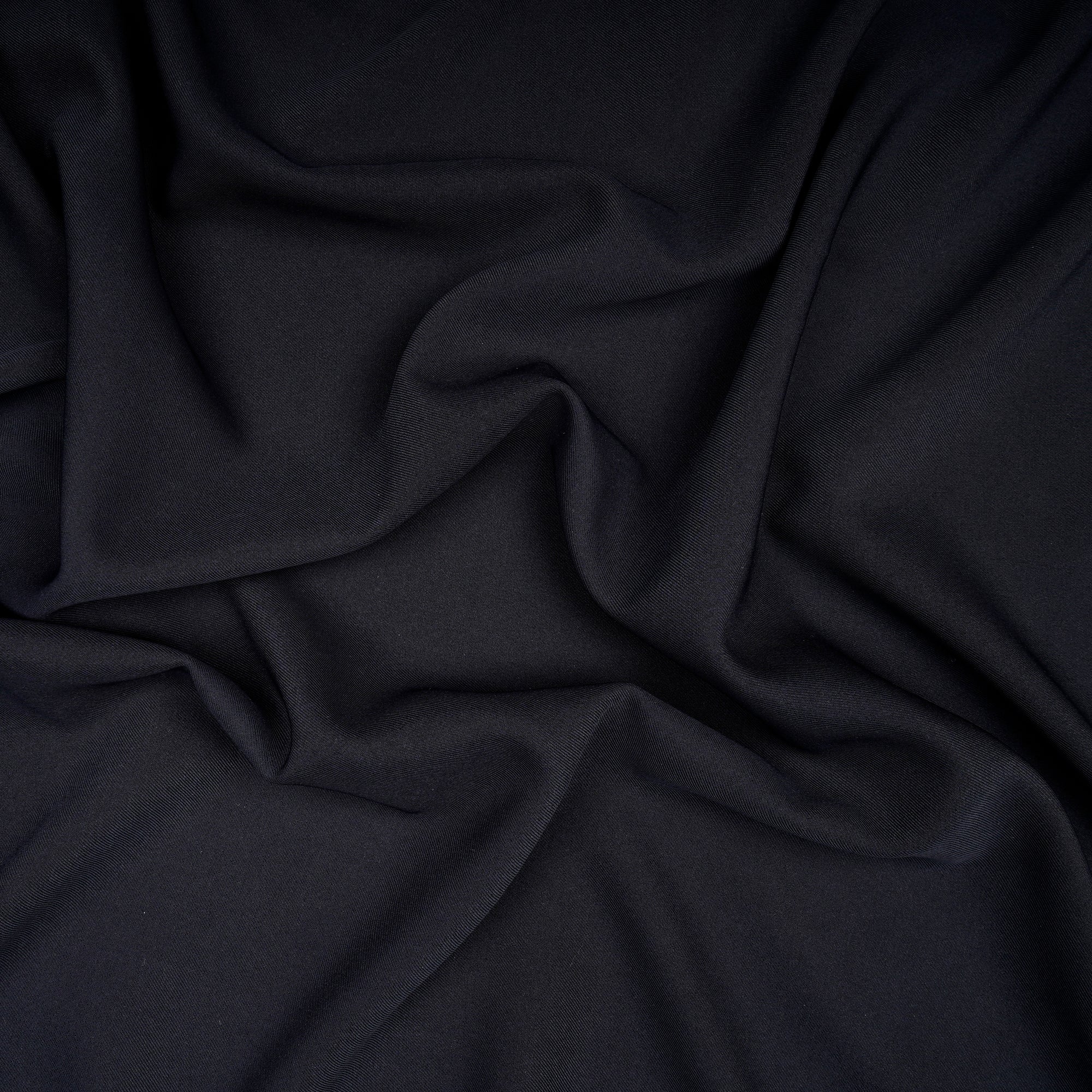 Black Solid Dyed Imported British Twill Fabric (60" Width)