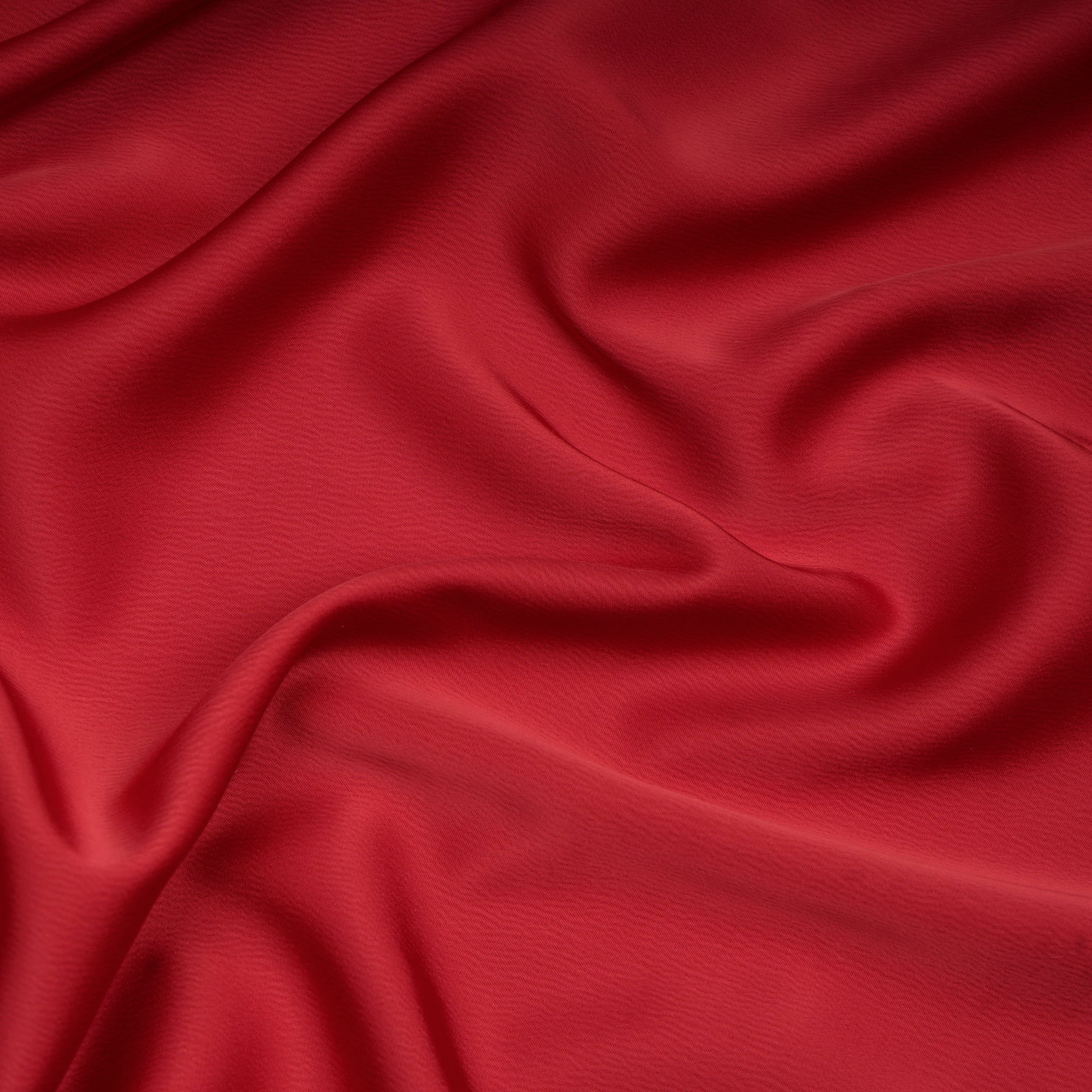 Red Solid Dyed Imported Crunchy Satin Fabric (60" Width)