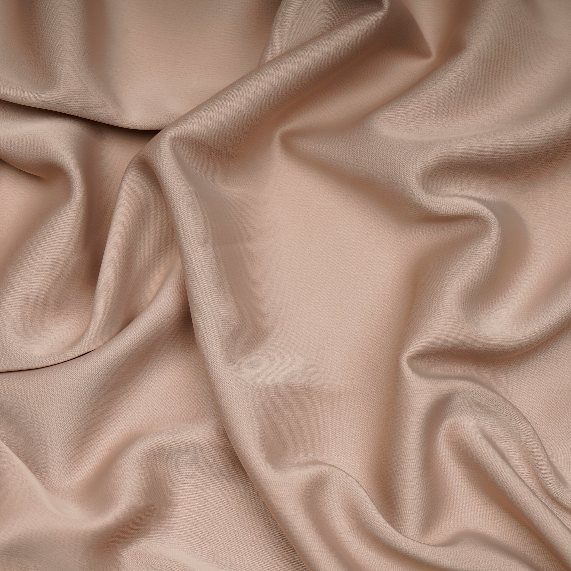 Cream Solid Dyed Imported Crunchy Satin Fabric (60" Width)