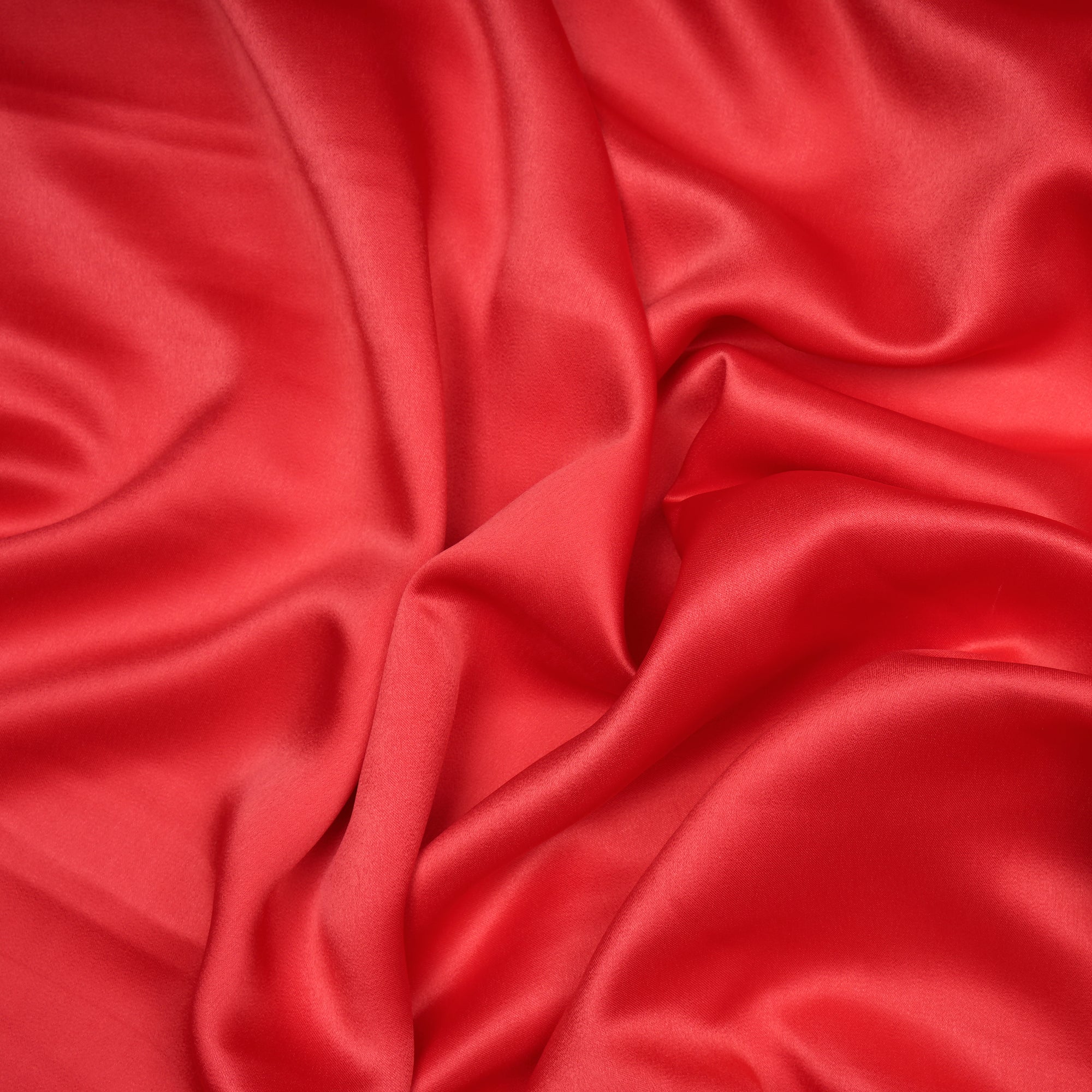 Tomato Solid Dyed Imported Velvet Satin Fabric (60" Width)