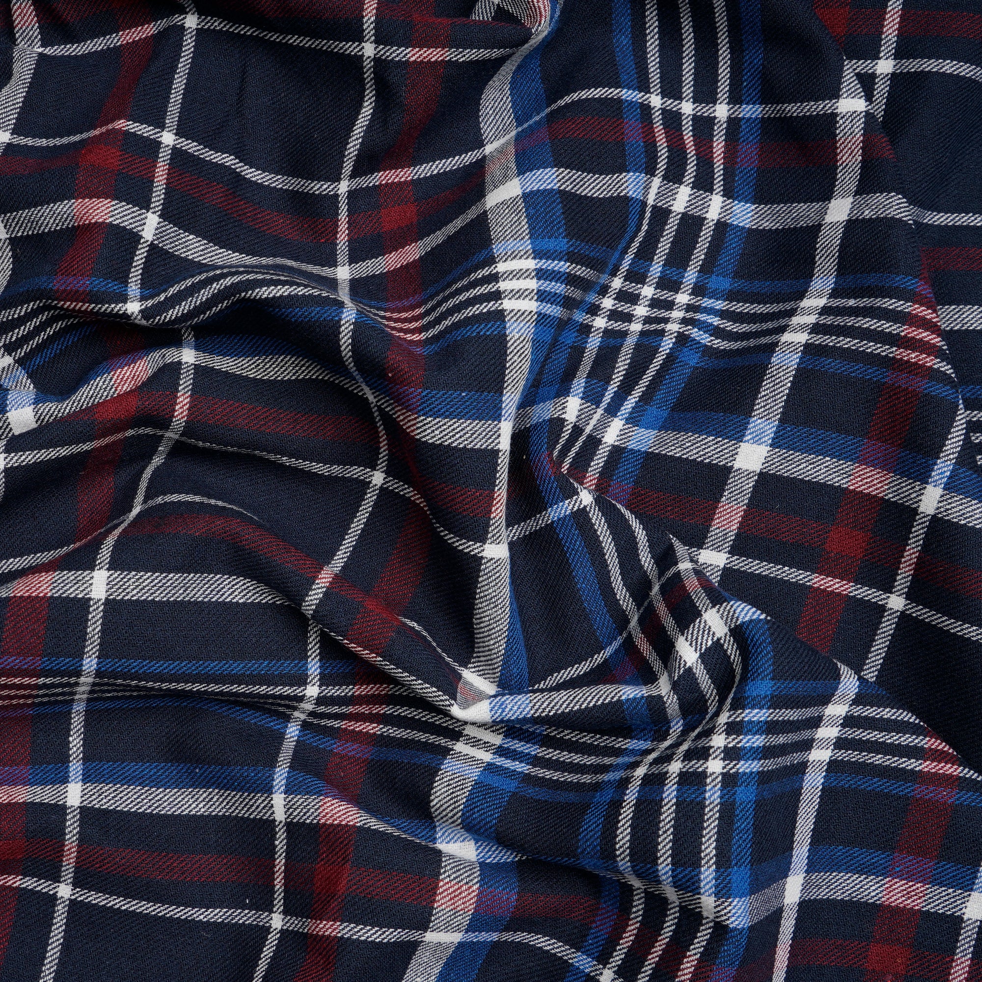 Multi Color Yarn Dyed Cotton Twill Check Fabric (54" Width)