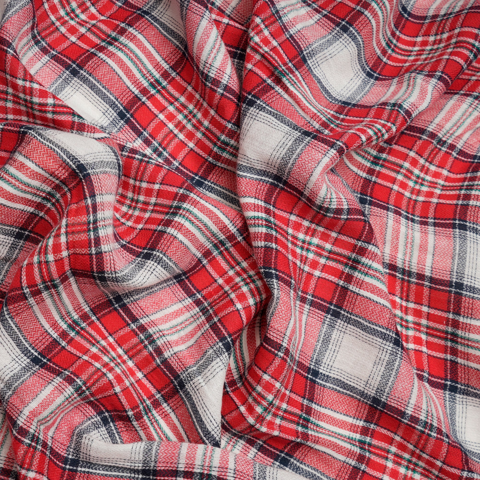 Multi Color Yarn Dyed Cotton Twill Check Fabric (54" Width)