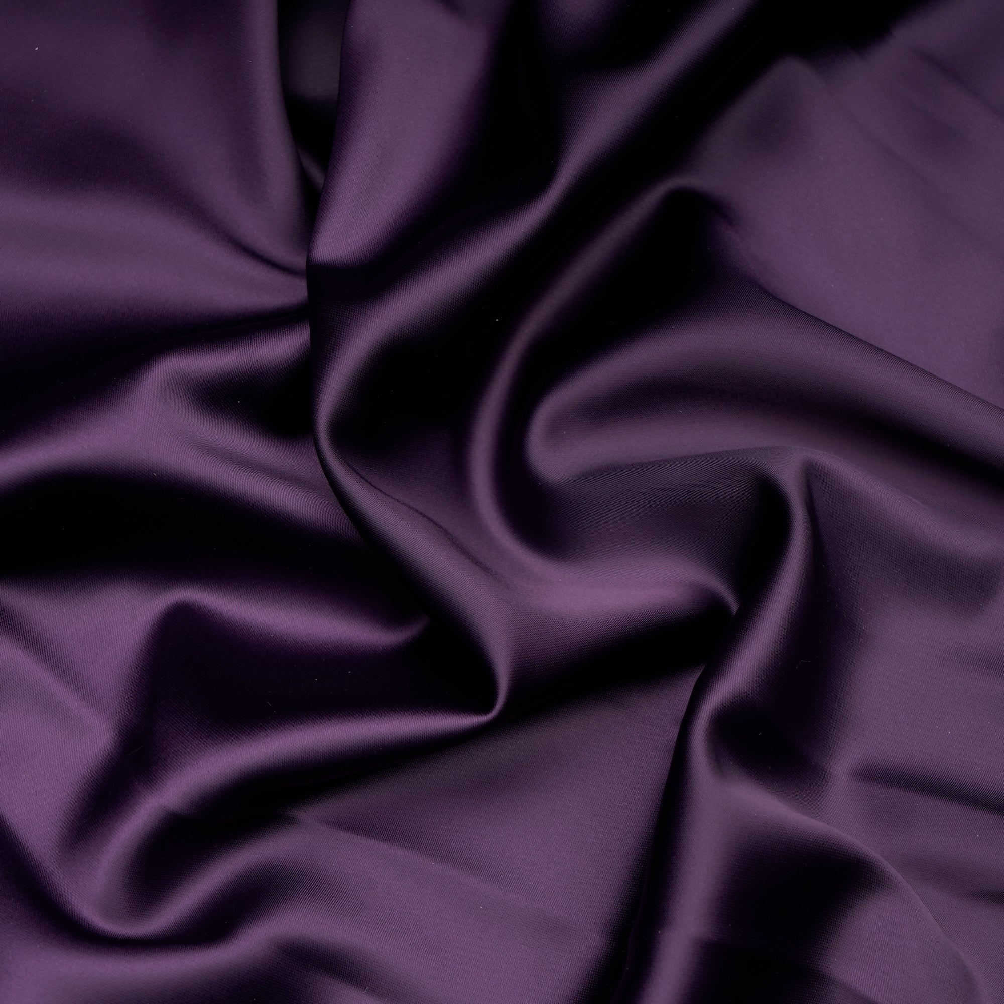 Shadow Purple Solid Dyed Imported Duchess Satin Fabric (60" Width)