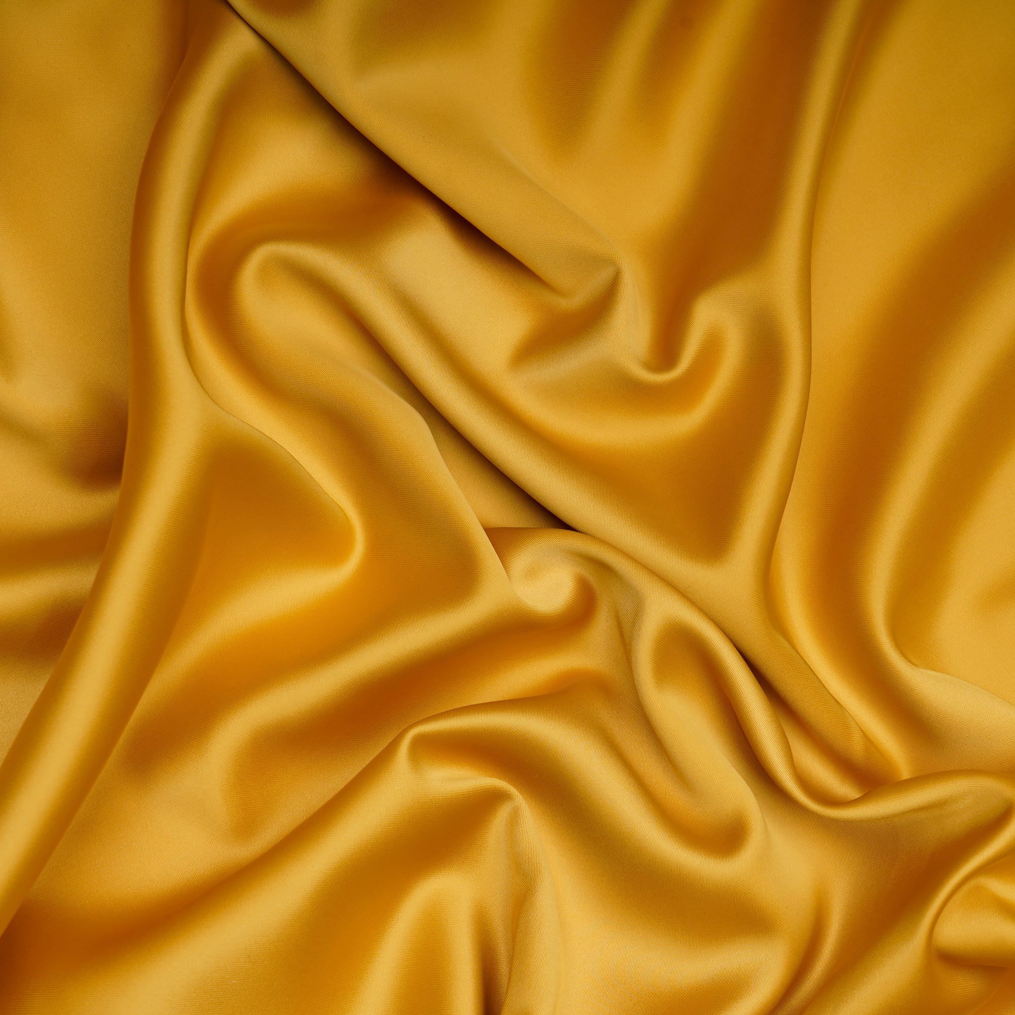 Mustard Solid Dyed Imported Duchess Satin Fabric (60" Width)