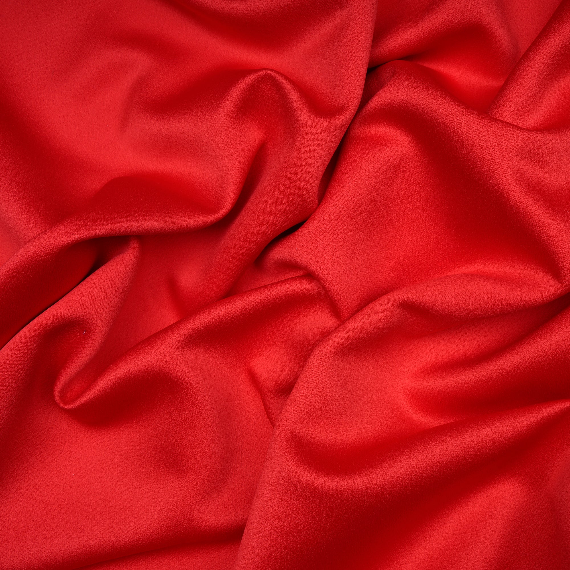 Red Solid Dyed Imported Versace Crepe Fabric (60" Width)