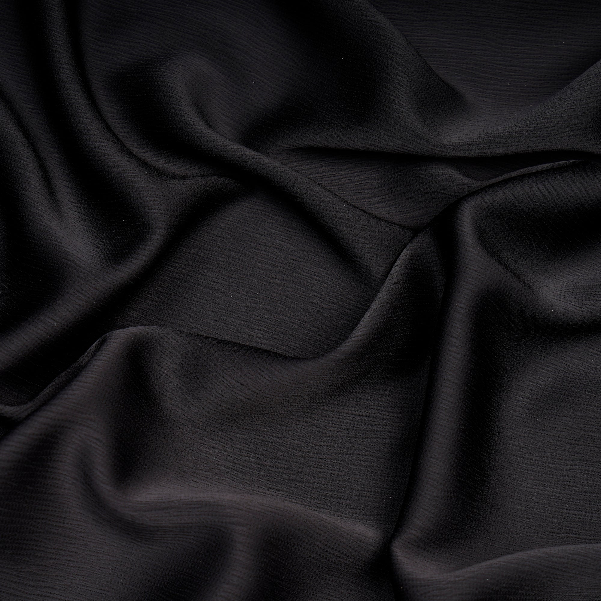 Black Solid Dyed Imported Cocktail Satin Fabric (60" Width)