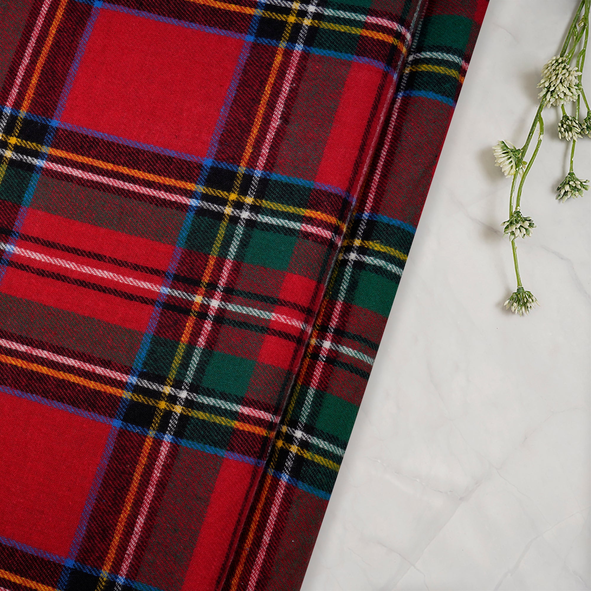 Multi Color Yarn Dyed Flannel Cotton Check Fabric