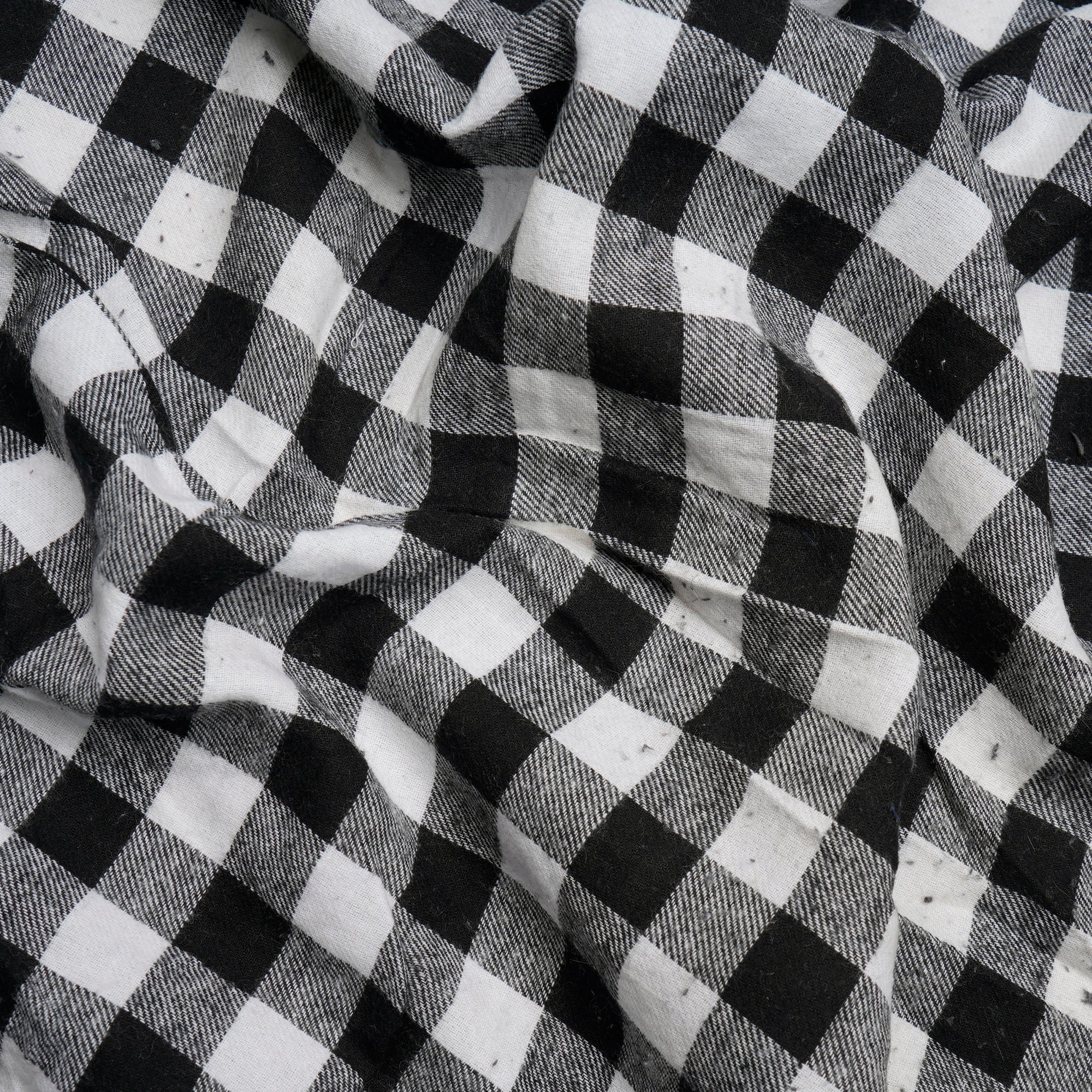 Black-White Yarn Dyed Flannel Cotton Check Fabric