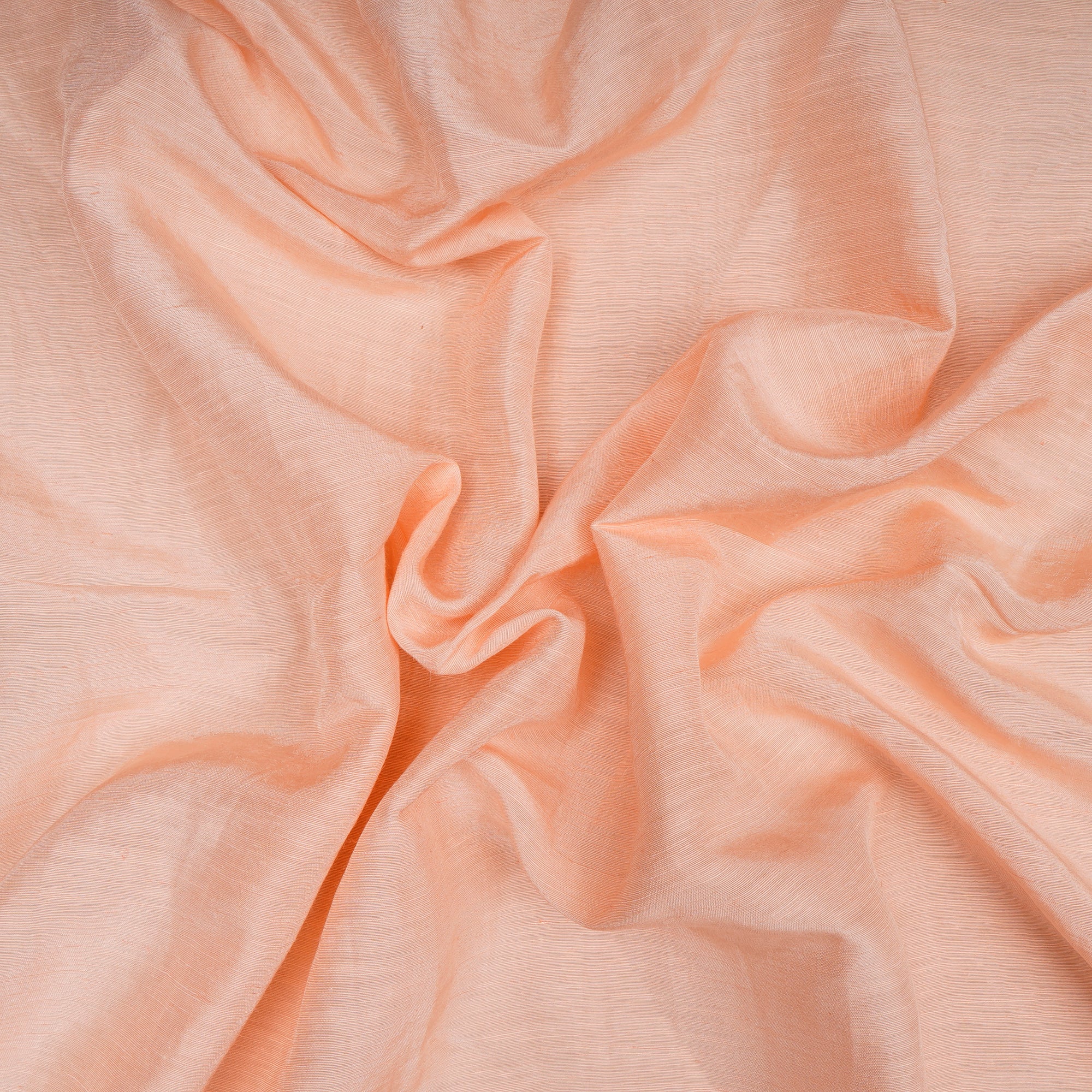 (Pre-Cut 1.00 Mtr)Peach Peice Dyed Bemberg Linen Fabric