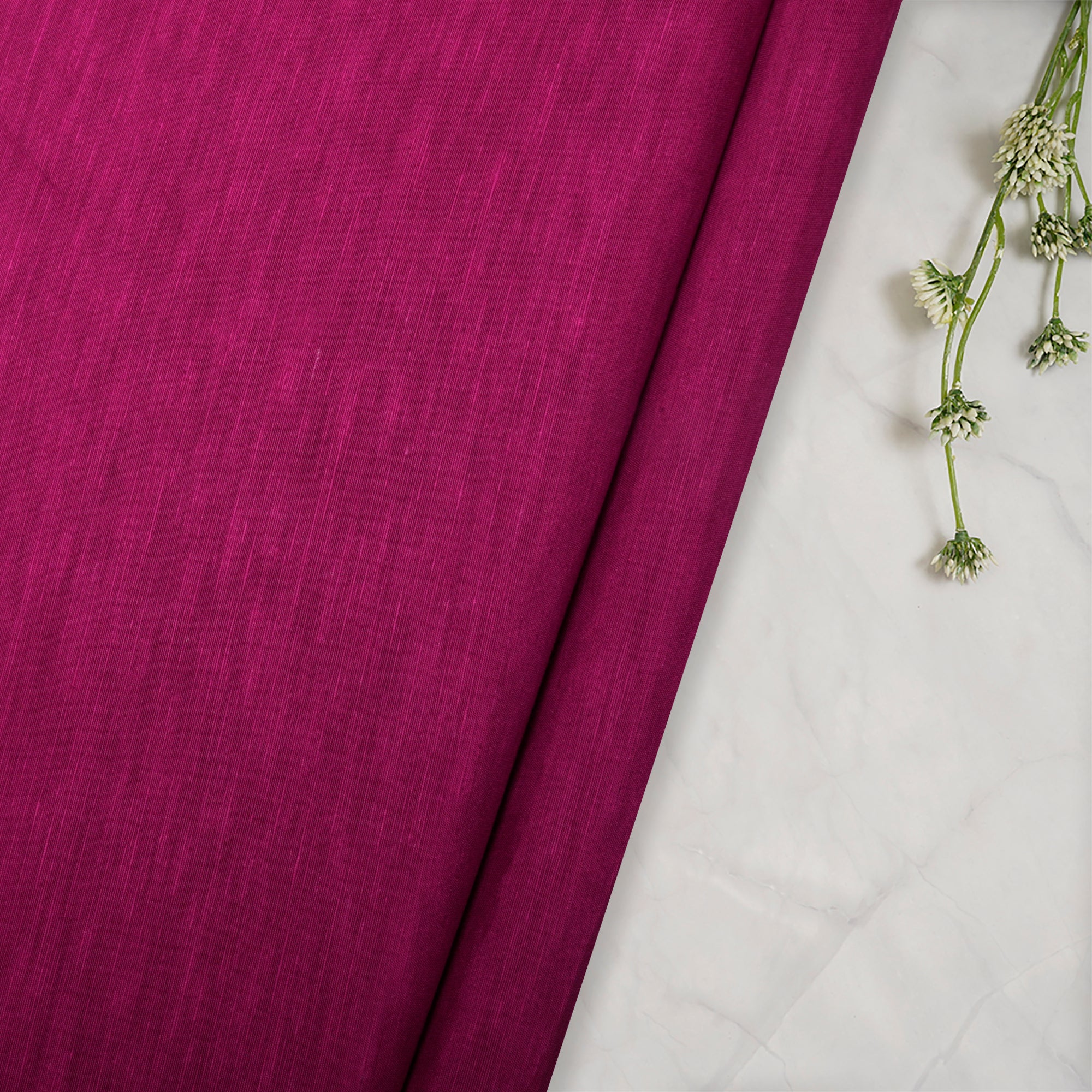 (Pre-Cut 1.50 Mtr)Purple Piece Dyed Bemberg Linen Fabric