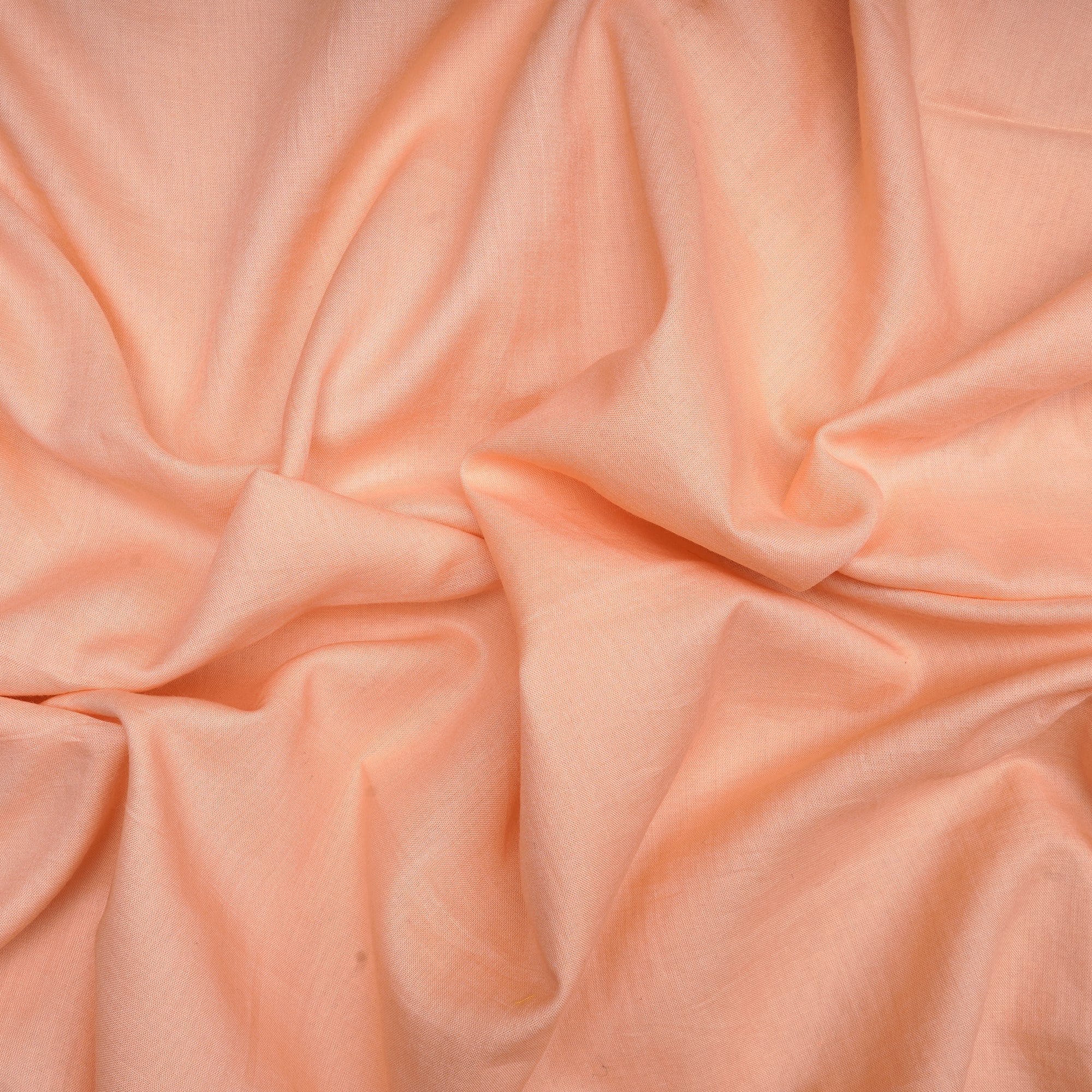 (Pre-Cut 1.80 Mtr)Peach Plain Cotton Voile Fabric