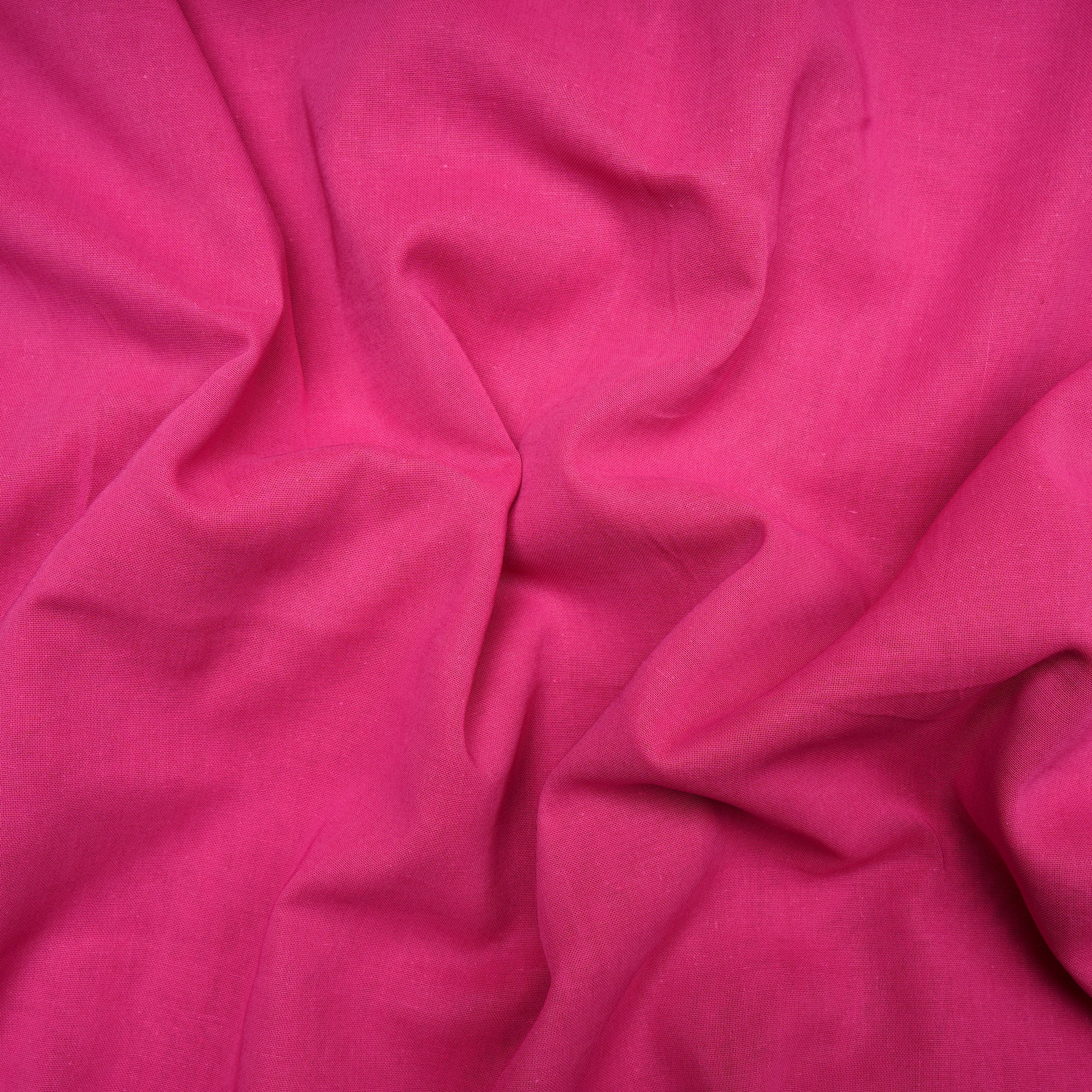 (Pre-Cut 0.80 Mtr)Pink Piece Dyed High Twist 2x2 Cotton Voile Fabric