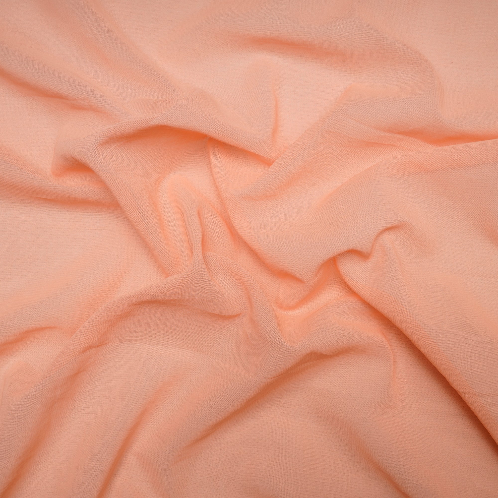 (Pre Cut 0.85 Mtr )Peach Mill Dyed High Twist 2x2 Cotton Voile Fabric