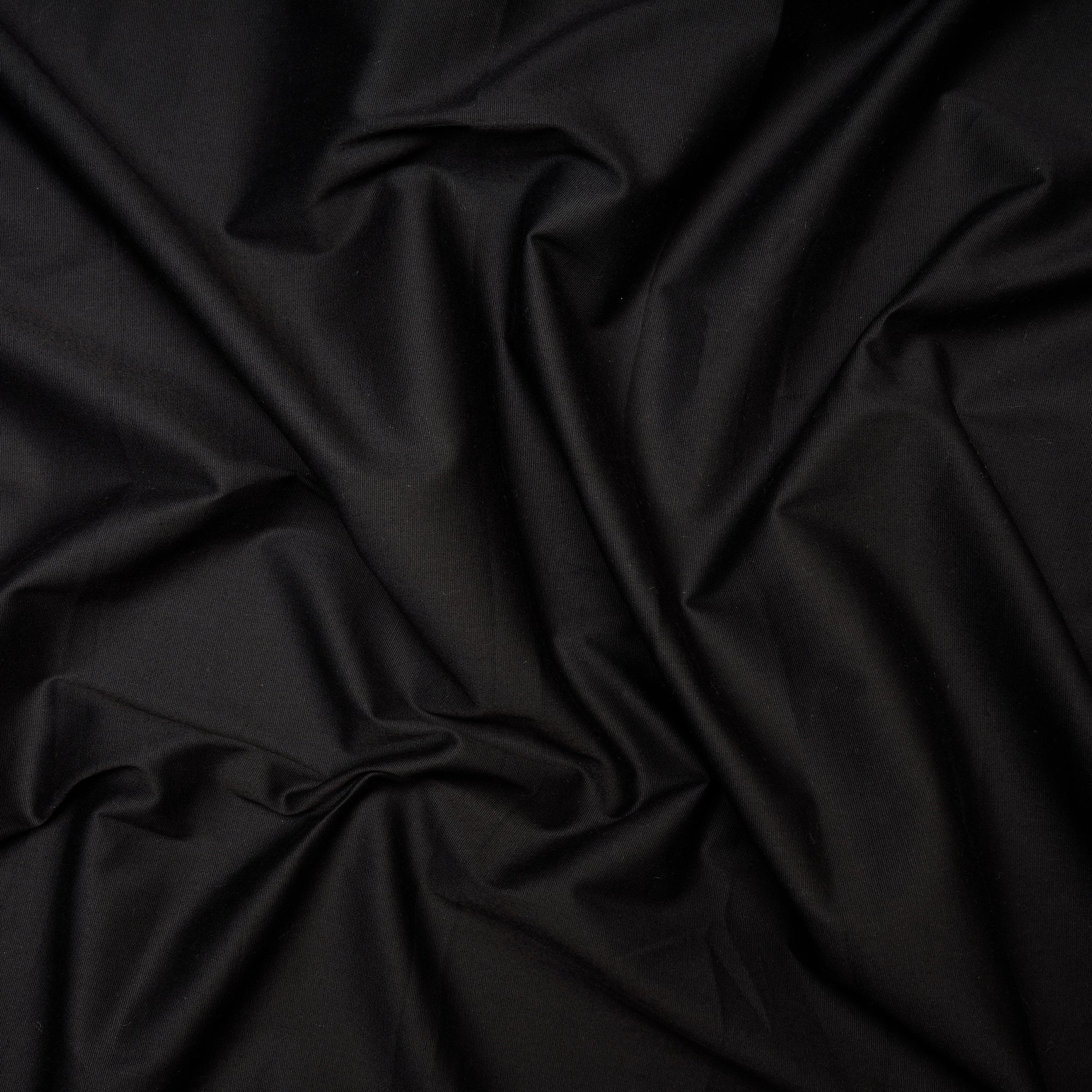 (Pre Cut 1 Mtr )Black Color Dyeable Cotton Lycra Fabric