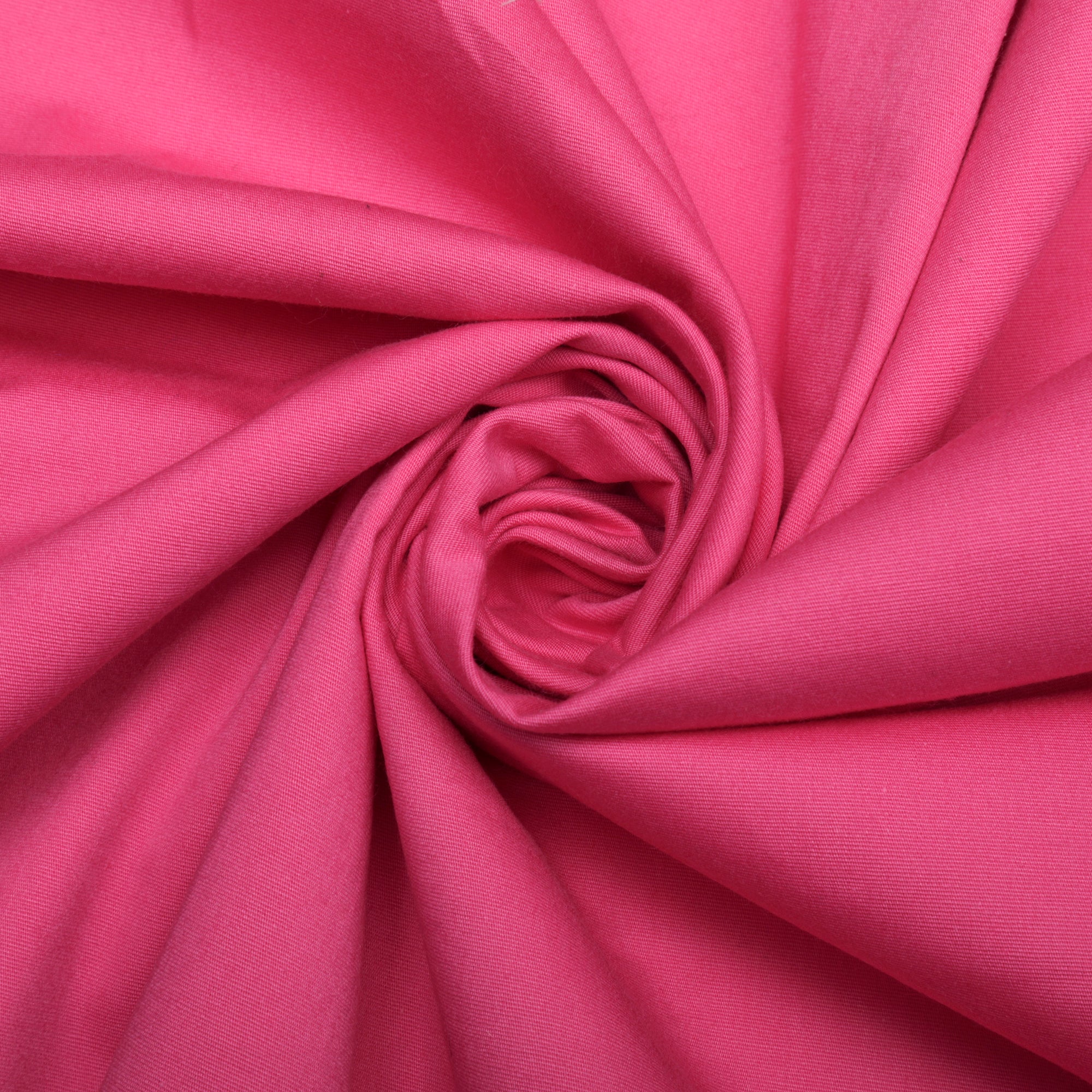 (Pre-Cut 1.10 Mtr)Pink Mill Dyed Cotton Lycra Fabric
