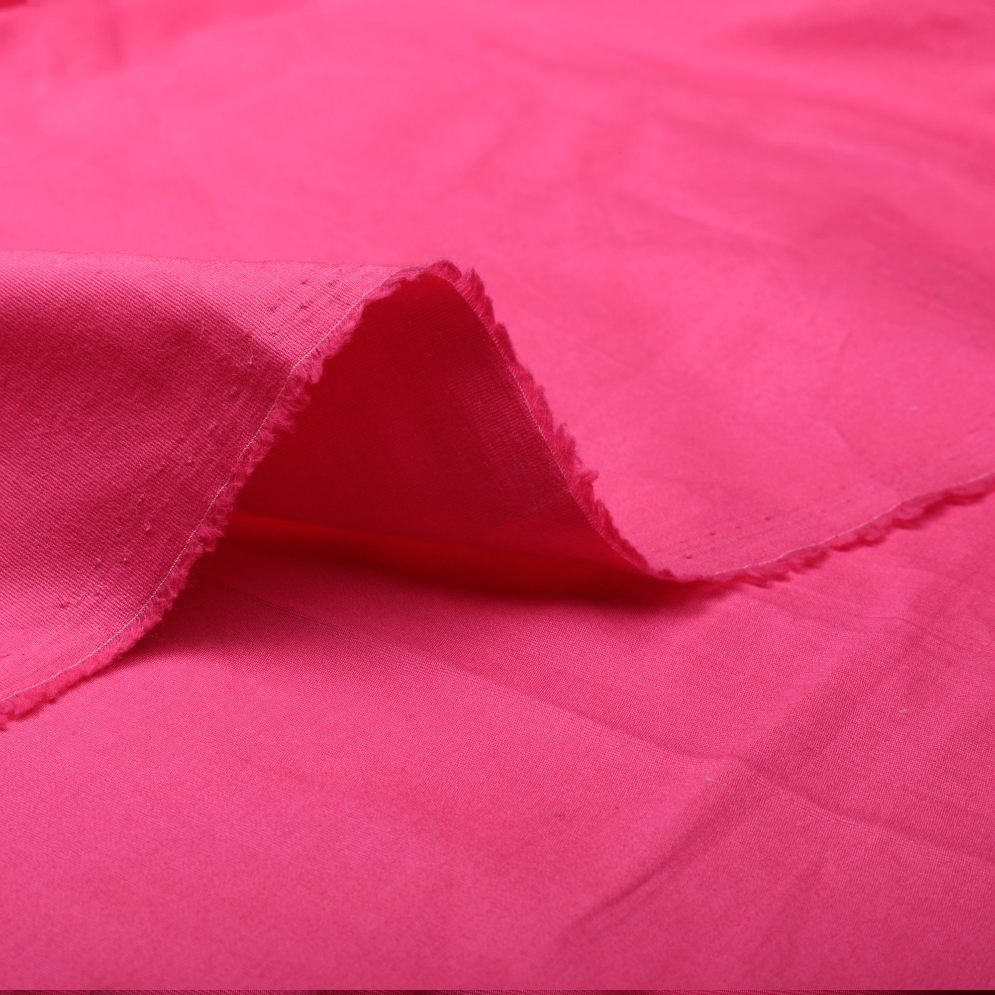 (Pre-Cut 1.10 Mtr)Pink Mill Dyed Cotton Lycra Fabric