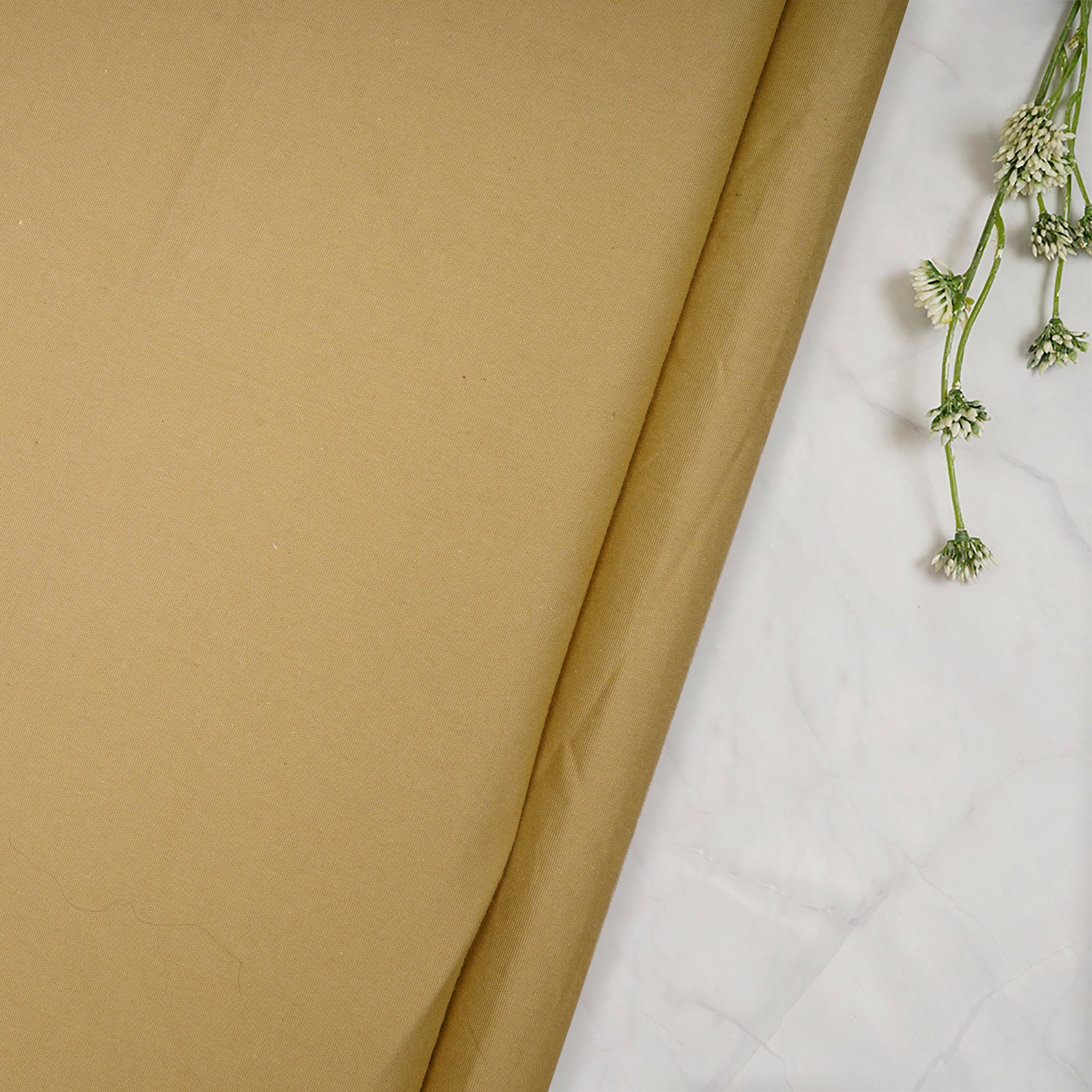 (Pre-Cut 3.35 Mtr)Bronze Color Cotton Lycra Fabric