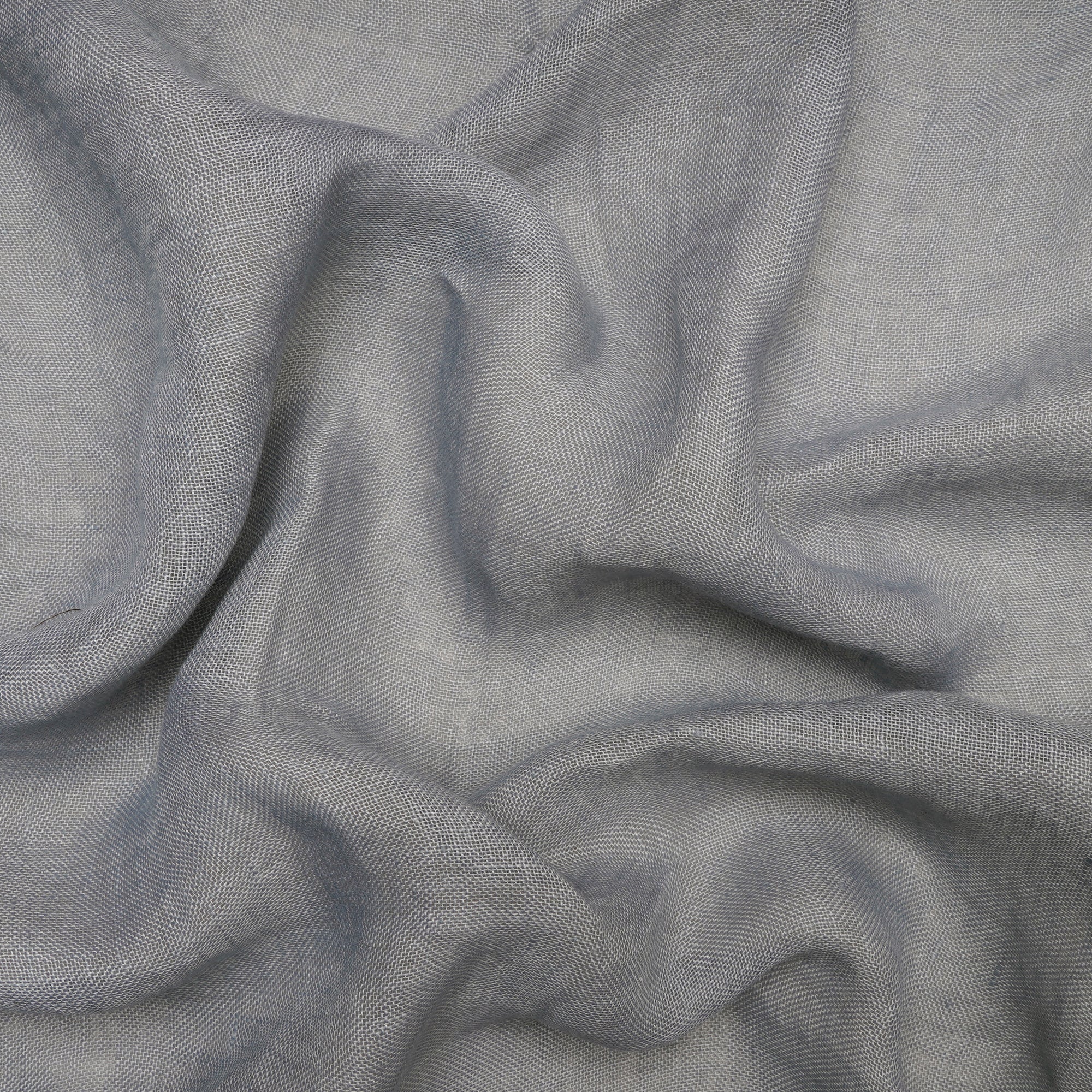 (Pre Cut 0.80 Mtr ) Grey Linen Fabric With Zari Border Fabric