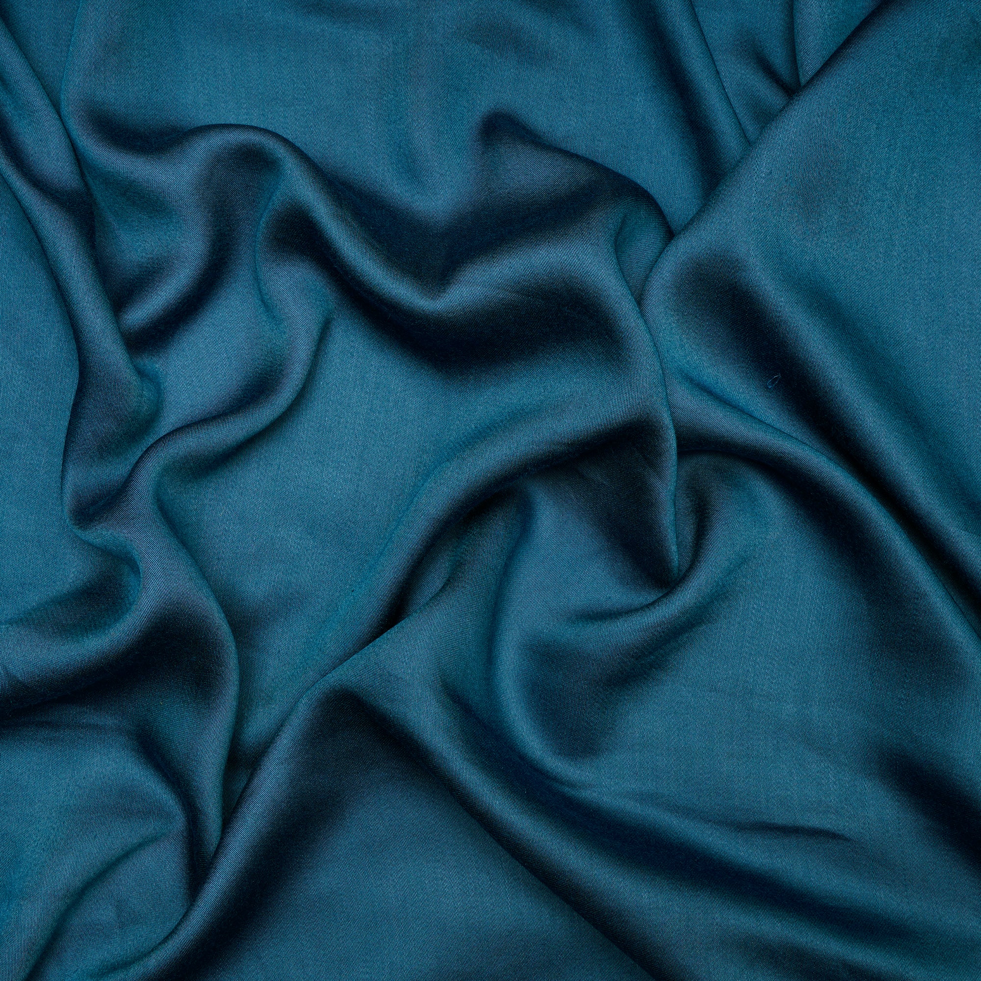(Pre Cut 0.90 Mtr )Blue Mill Dyed Cotton Viscose Slub Fabric