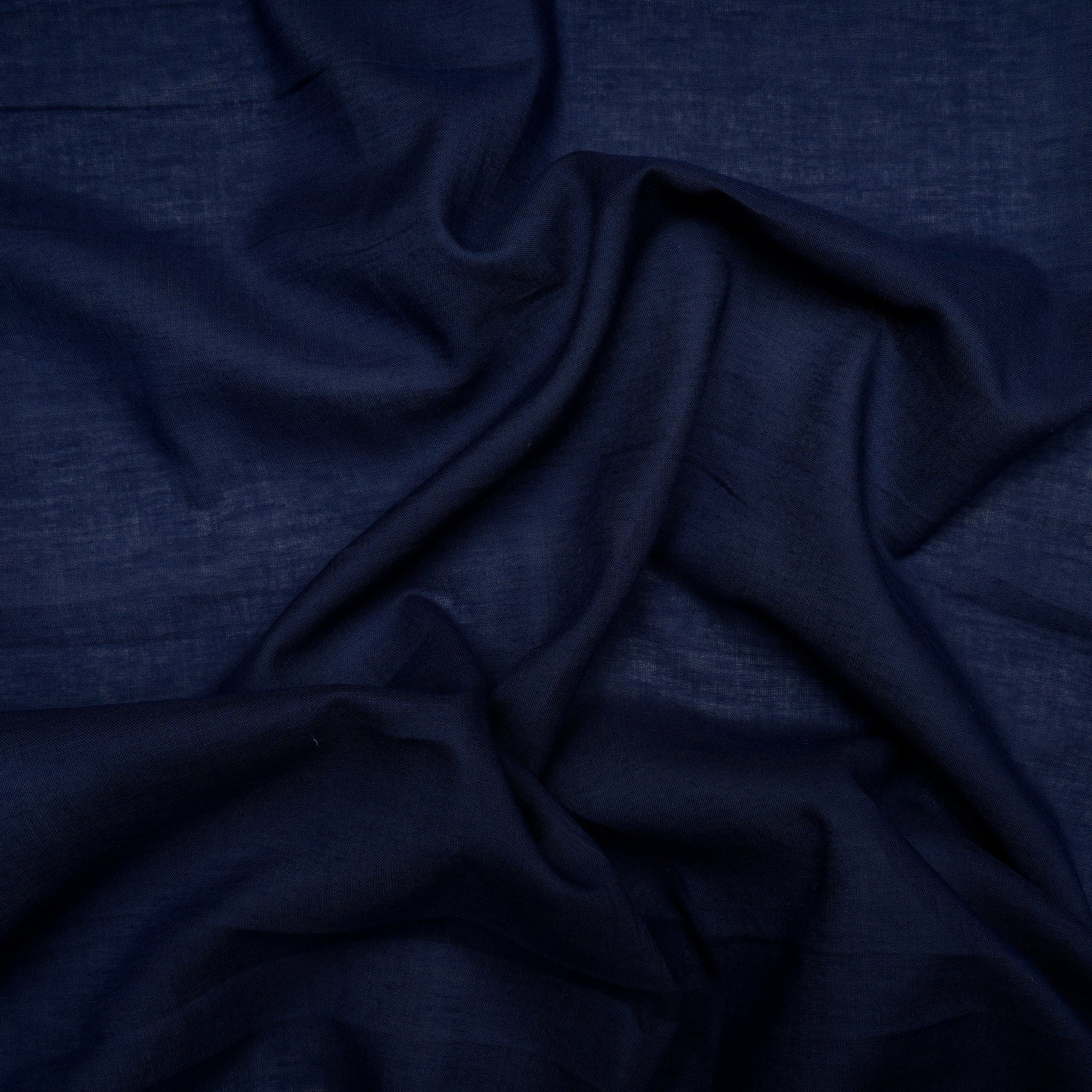 (Pre Cut 0.50 Mtr)Navy Cotton Mulmul Fabric