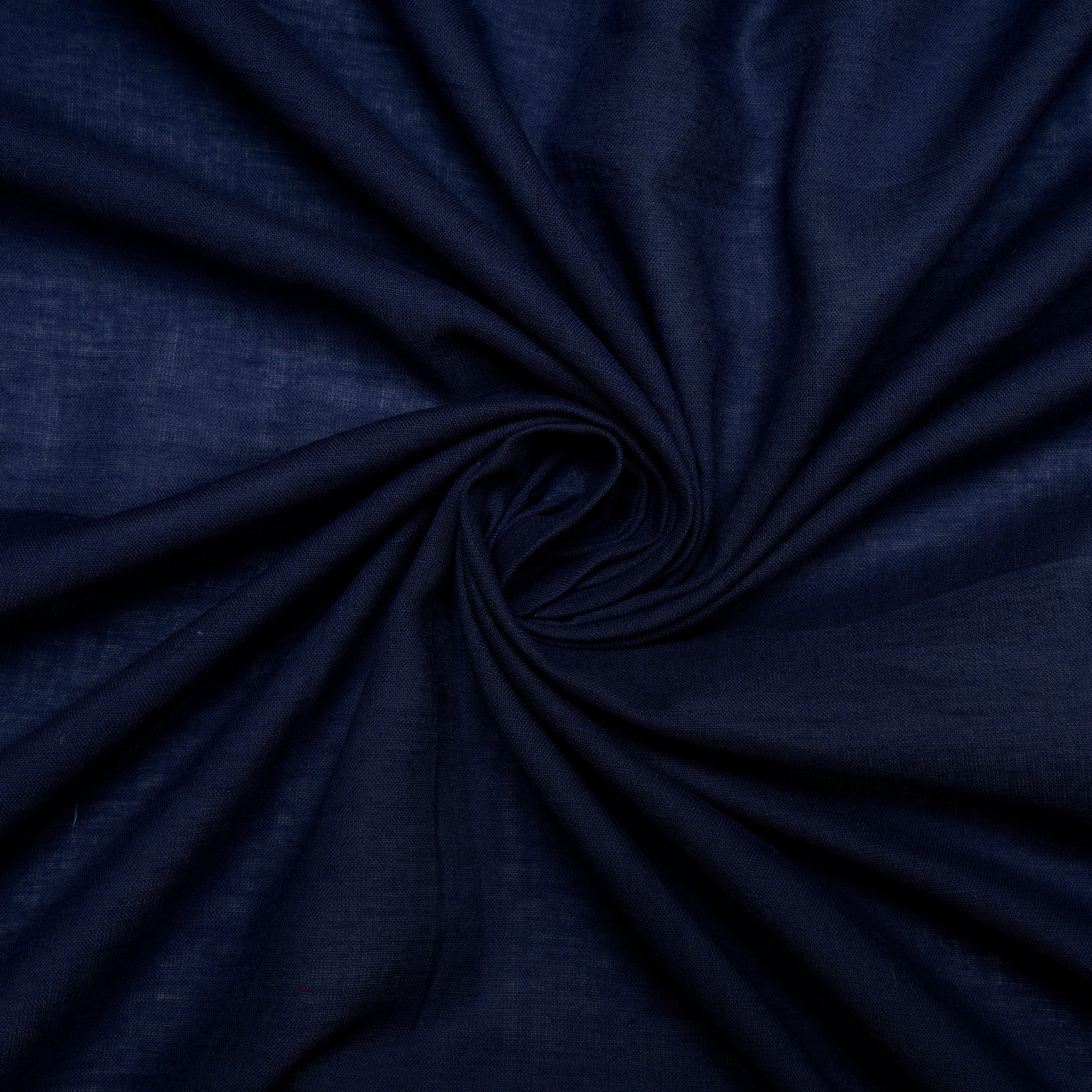 (Pre Cut 0.50 Mtr)Navy Cotton Mulmul Fabric