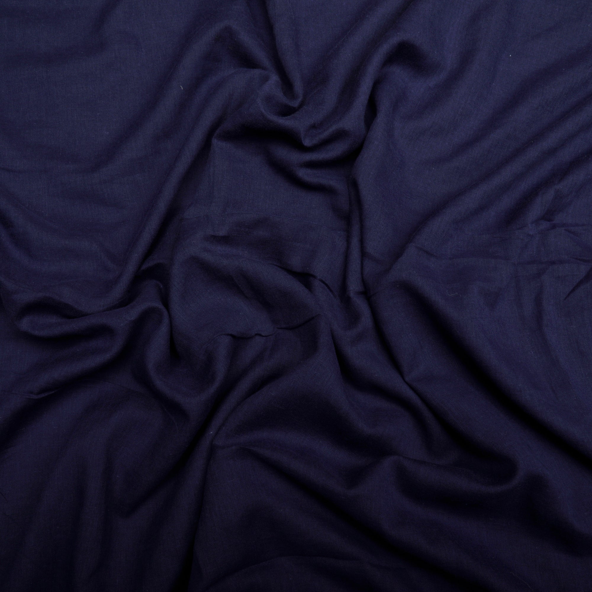 (Pre-Cut 2.00 Mtr)Navy Plain Cotton Mulmul Fabric