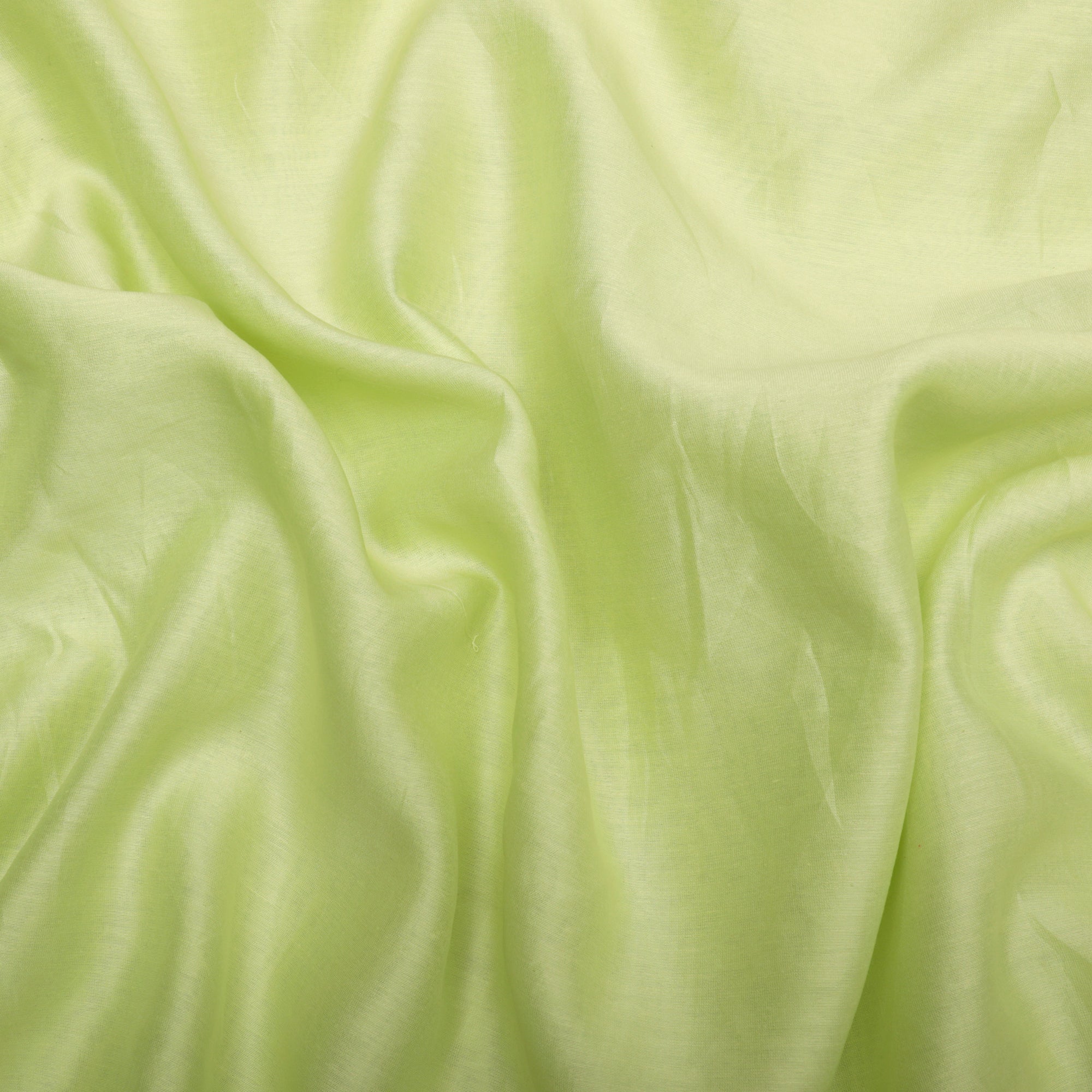 (Pre-Cut 1.10 Mtr) Green Piece Dyed Rapier Chanderi Fabric