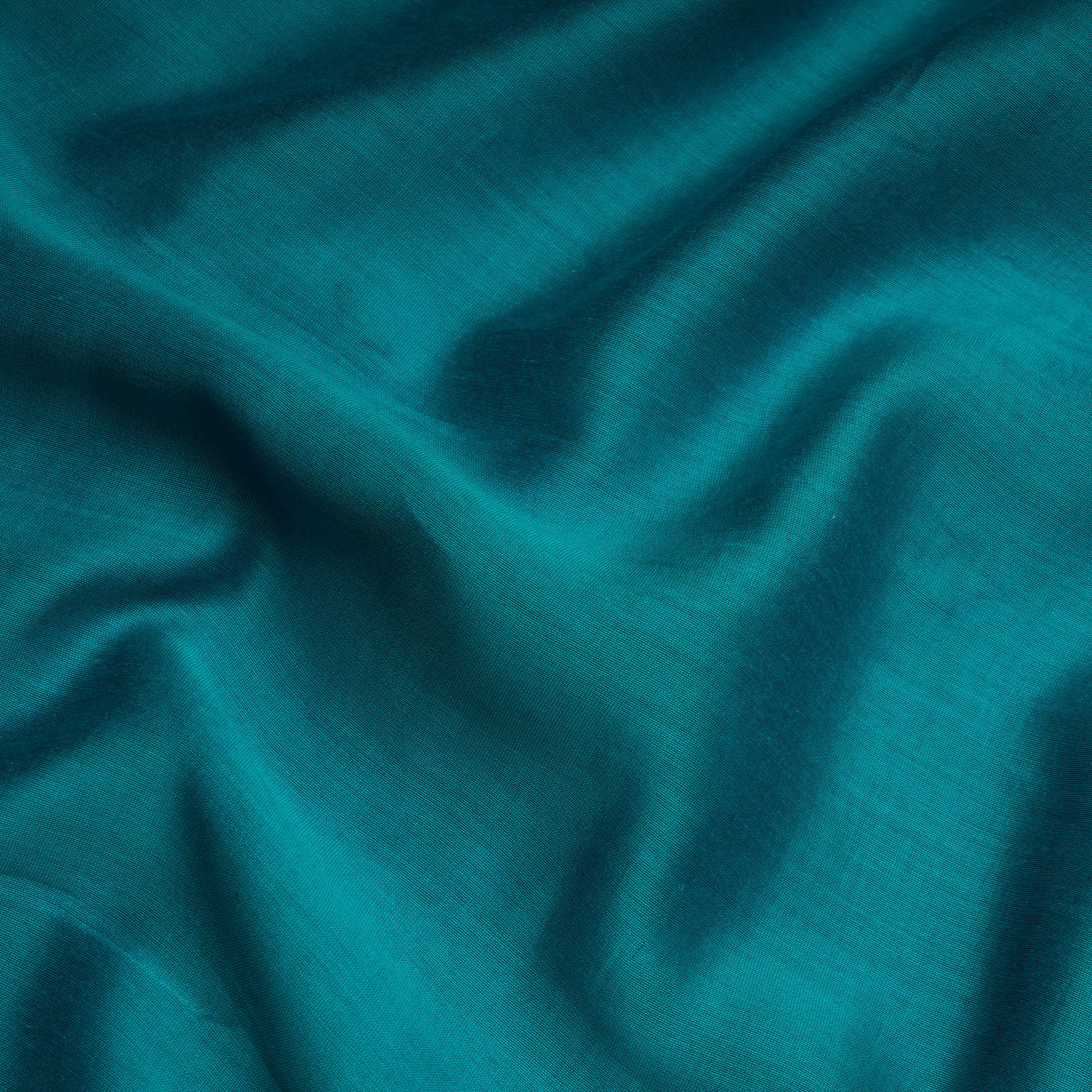 (Pre-Cut 3.20 Mtr)Tile Blue Piece Dyed Rapier Chanderi Fabric