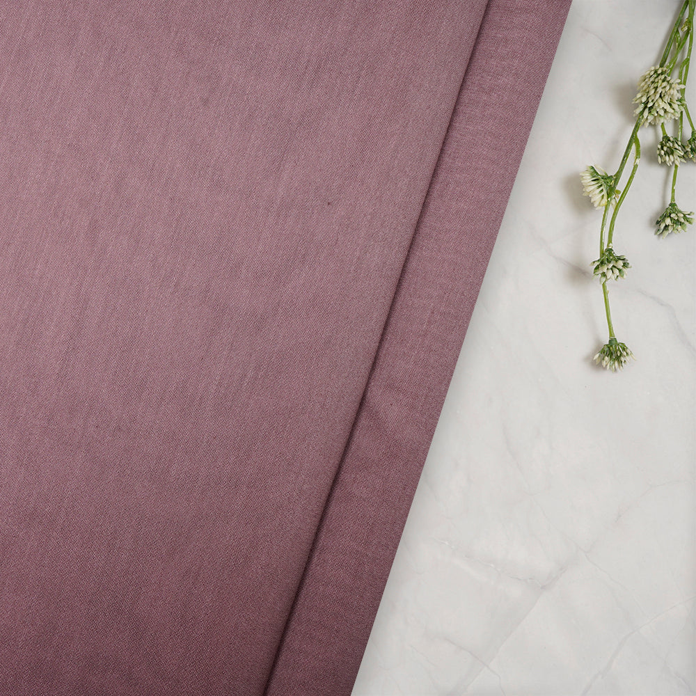 (Pre-Cut 4.00 Mtr)Purple Piece Dyed Rapier Chanderi Fabric