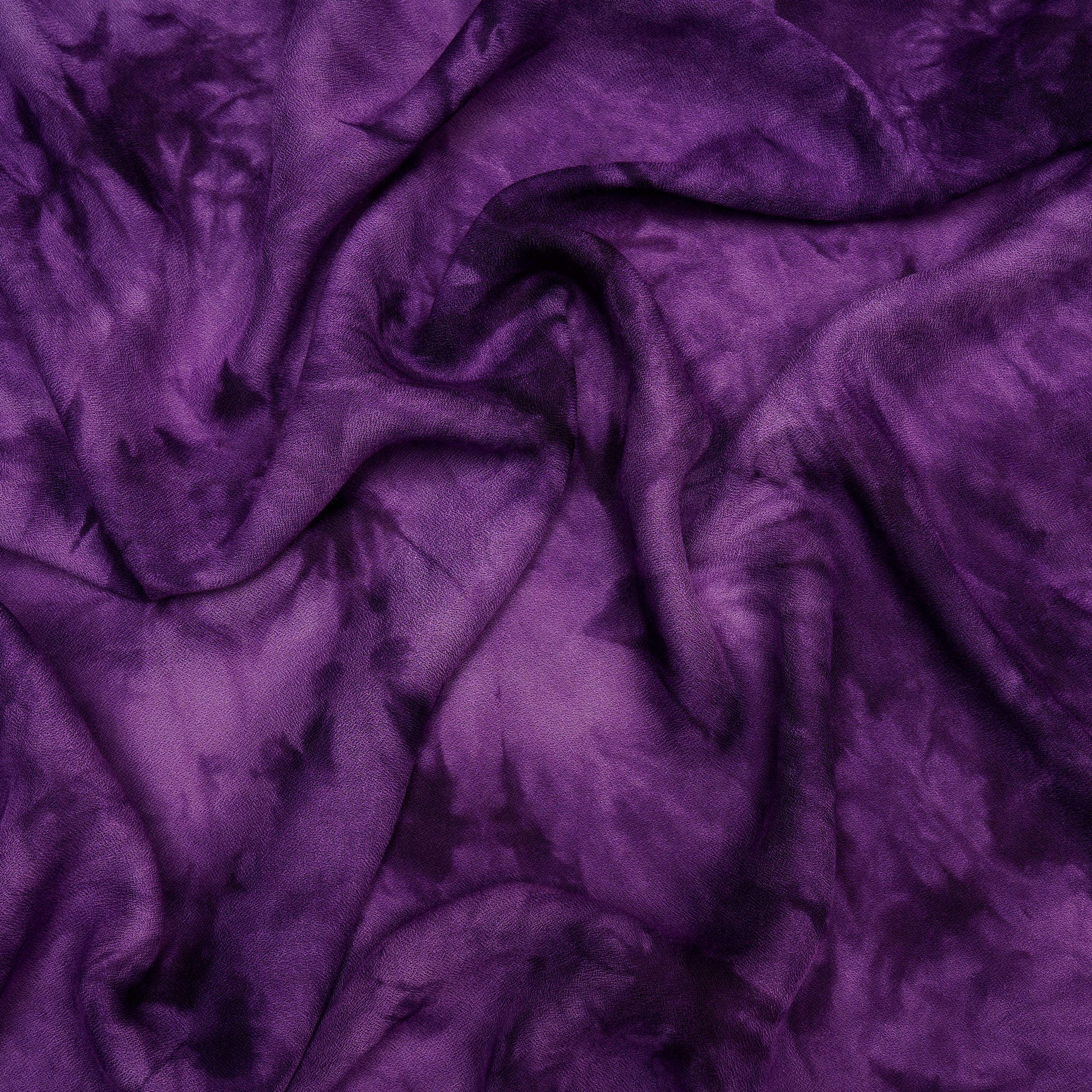 (Pre Cut 0.60 Mtr ) Purple Handcrafted Batik Printed Cotton Fabric
