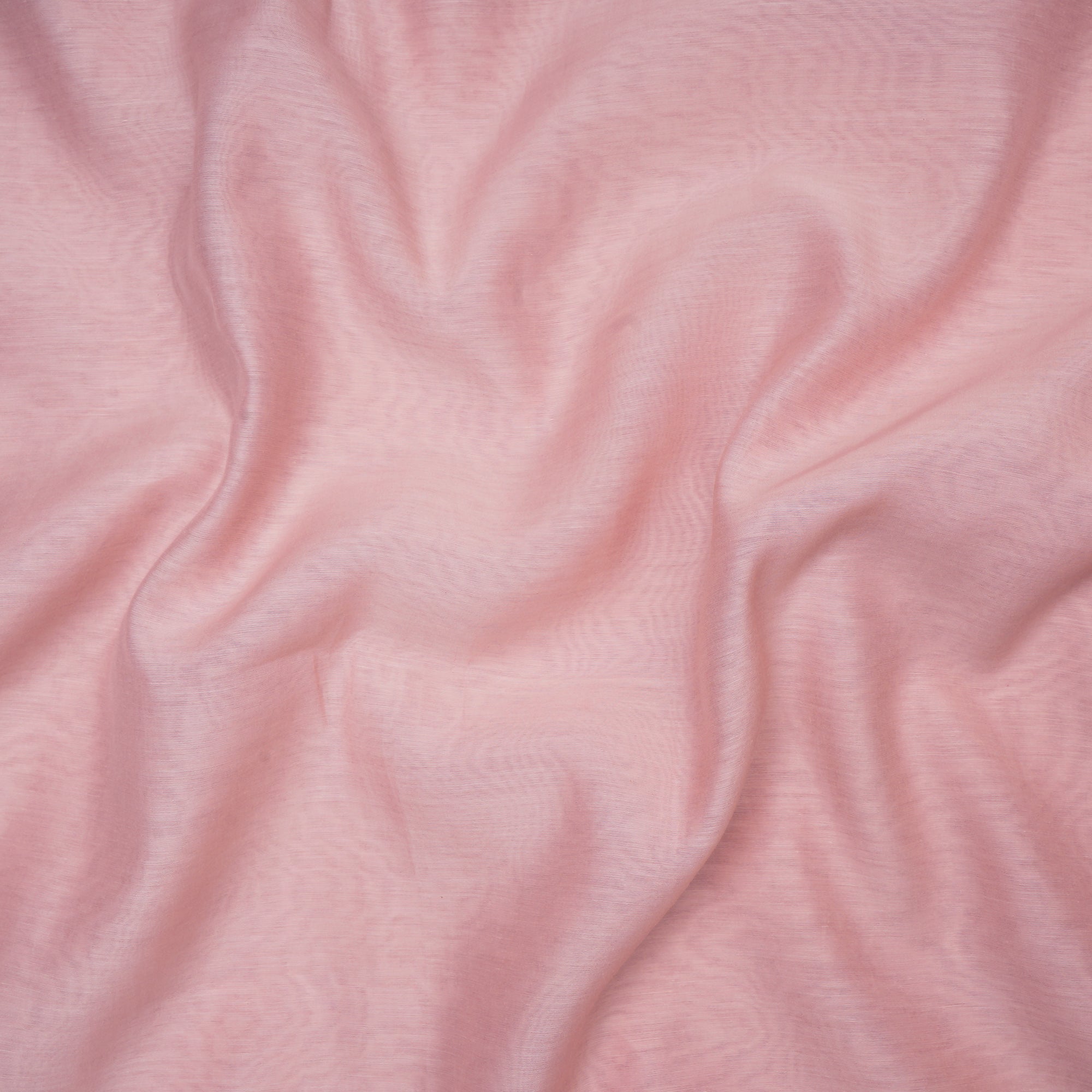 (Pre-Cut 1.60 Mtr)Blush Pink Color Pure Plain Fine Chanderi Fabric