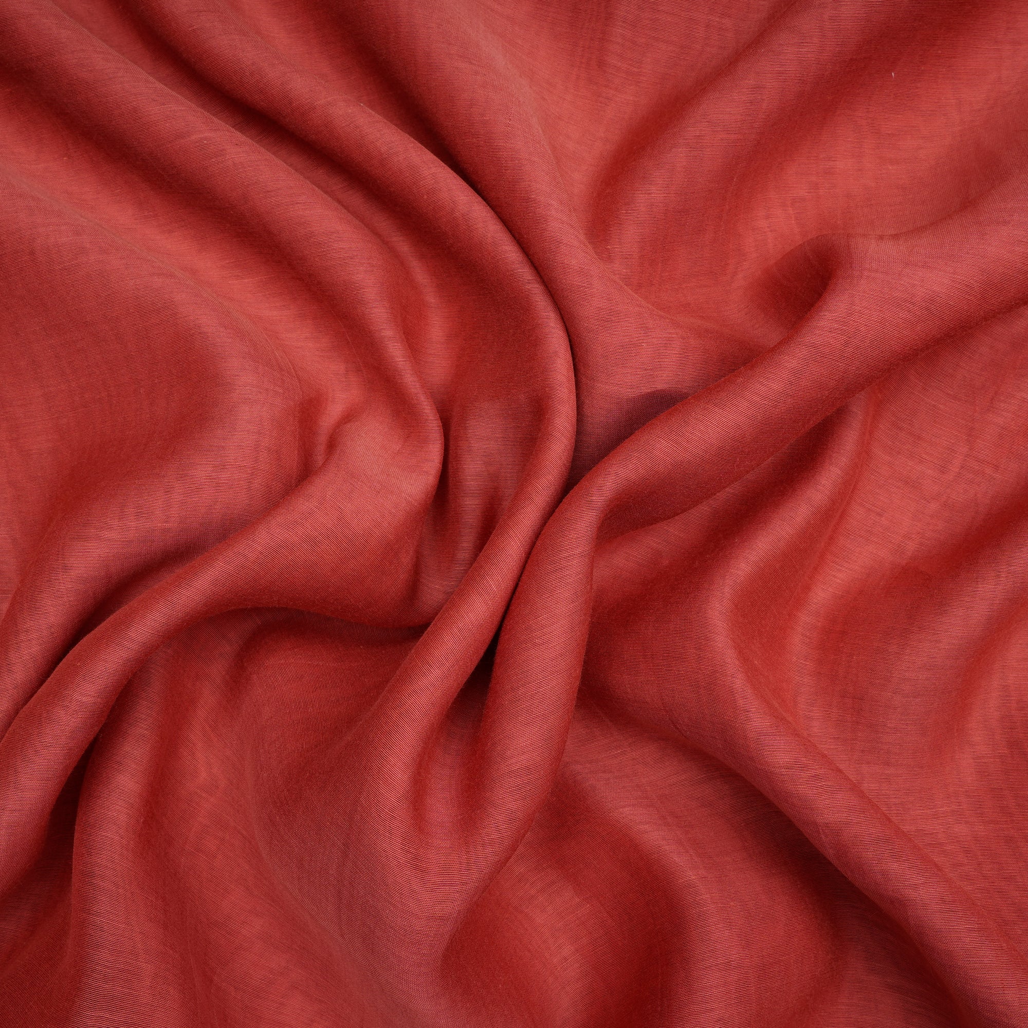 (Pre-Cut 2.30 Mtr)Paprika Piece Dyed Pure Chanderi Fabric