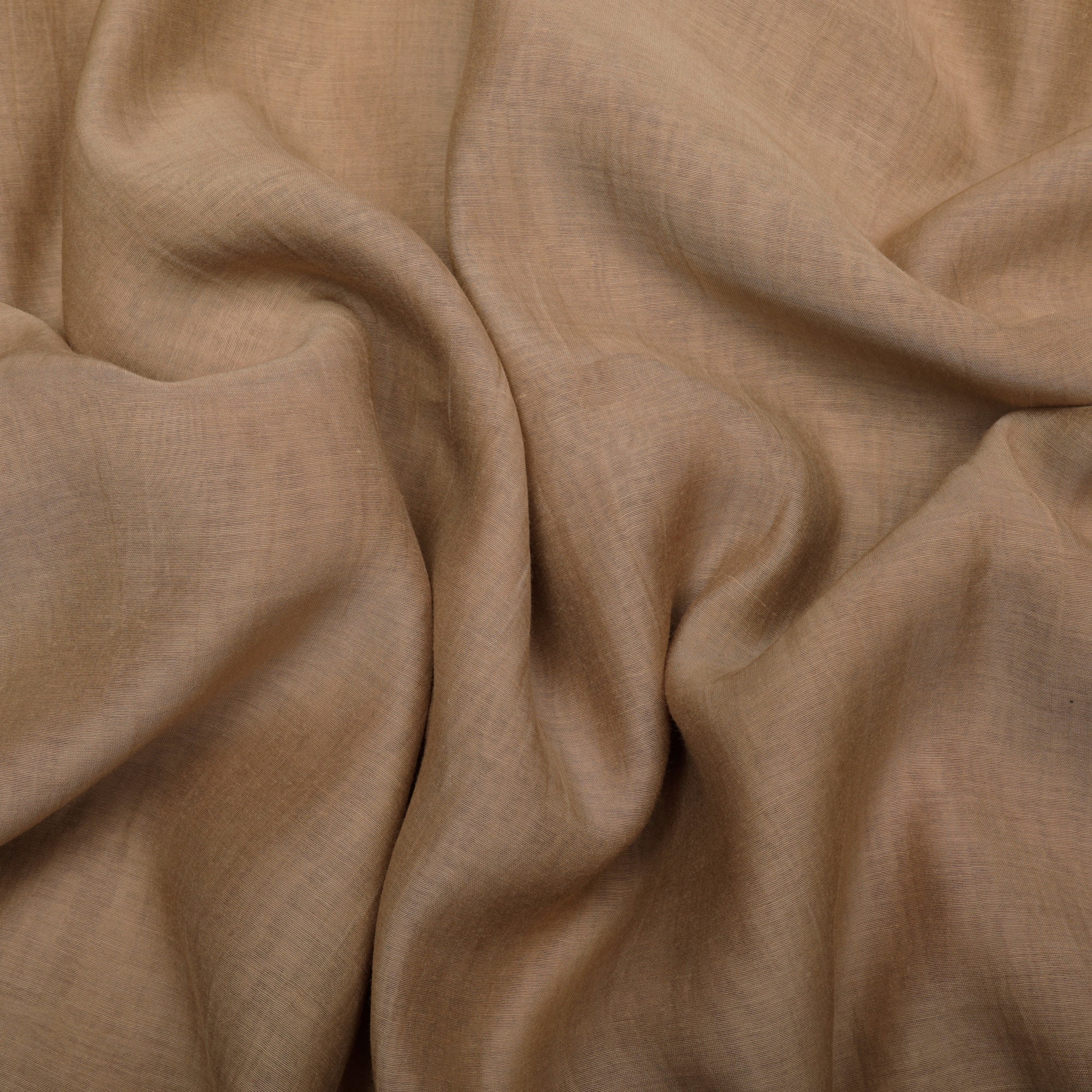 (Pre-Cut 2.70 Mtr)Light Brown Piece Dyed Pure Fine Chanderi Fabric