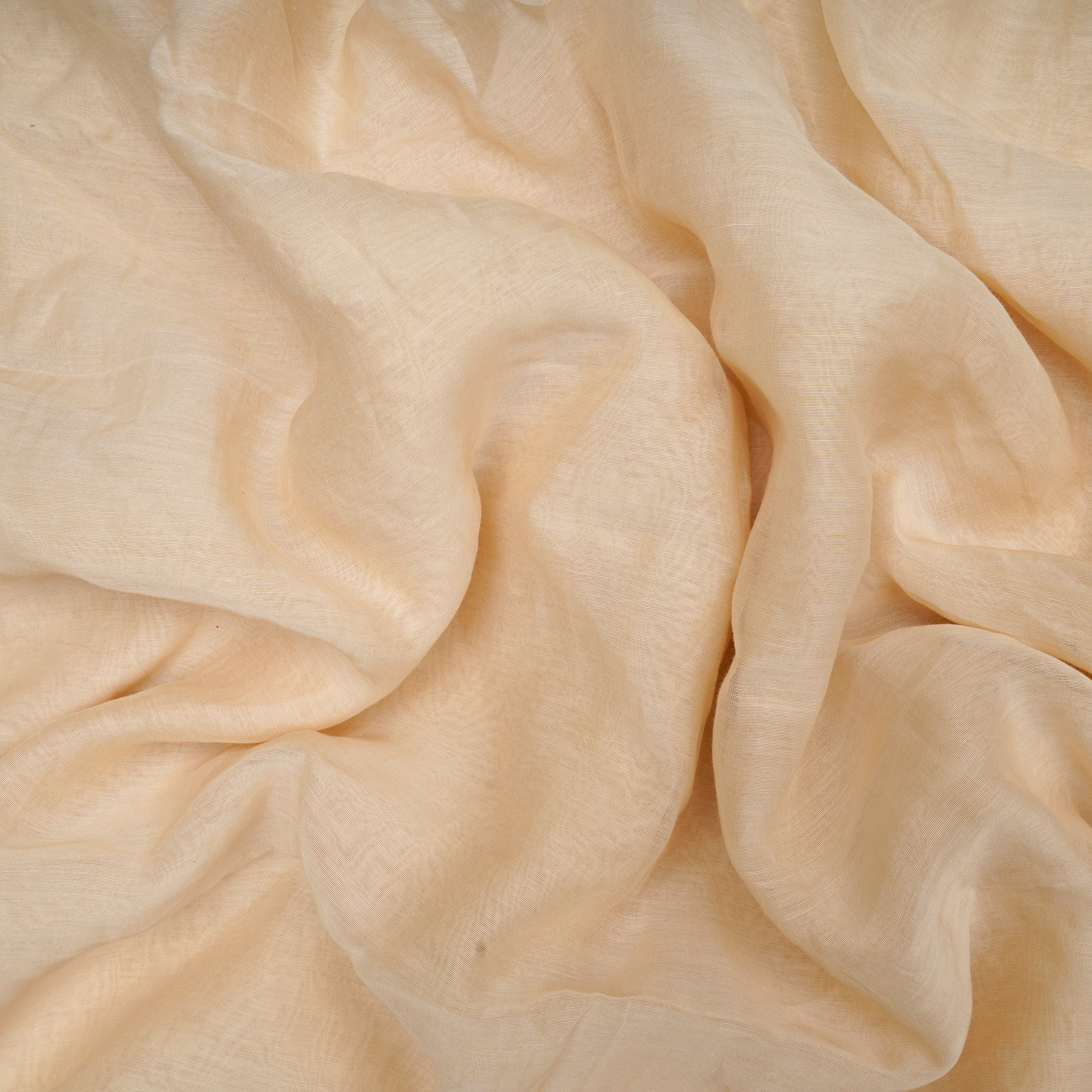 (Pre-Cut 2.80 Mtr)Cream Piece Dyed Fine Chanderi Fabric
