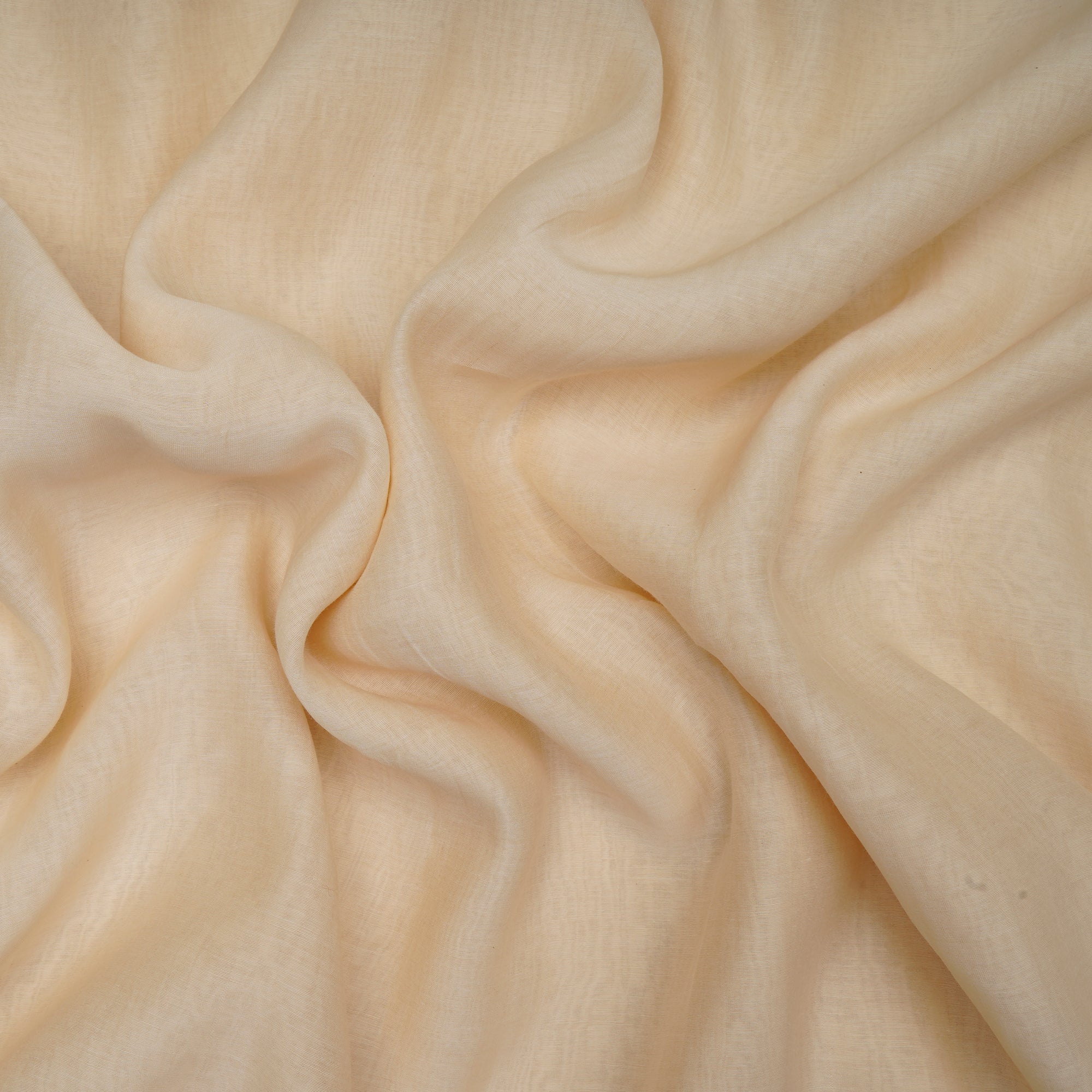 (Pre-Cut 4.30 Mtr)Tan Yellow Color Pure Chanderi Fabric